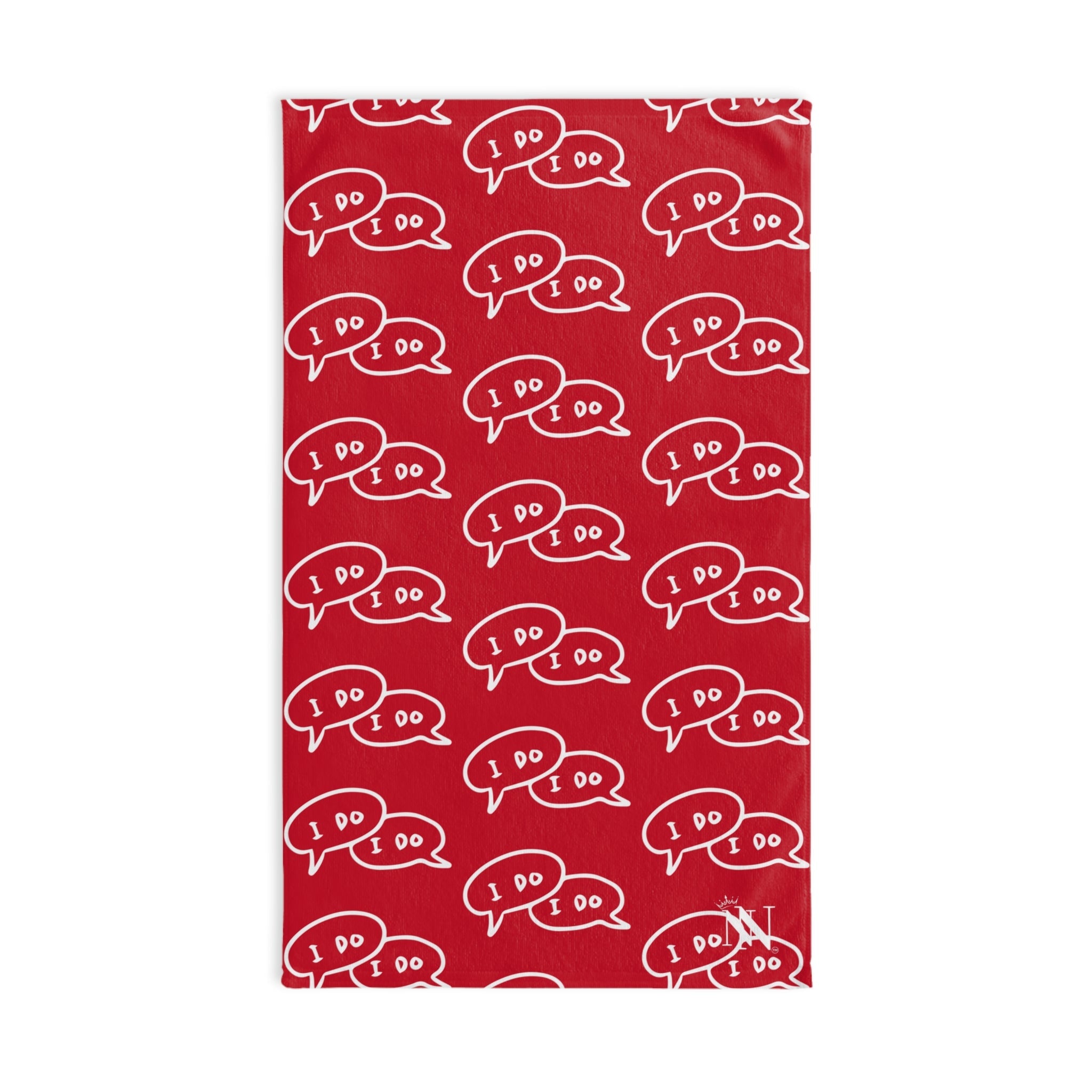 I Do I Do! Pattern Red | Mix & Match Original Fun-Flirty Lovers’ Towels