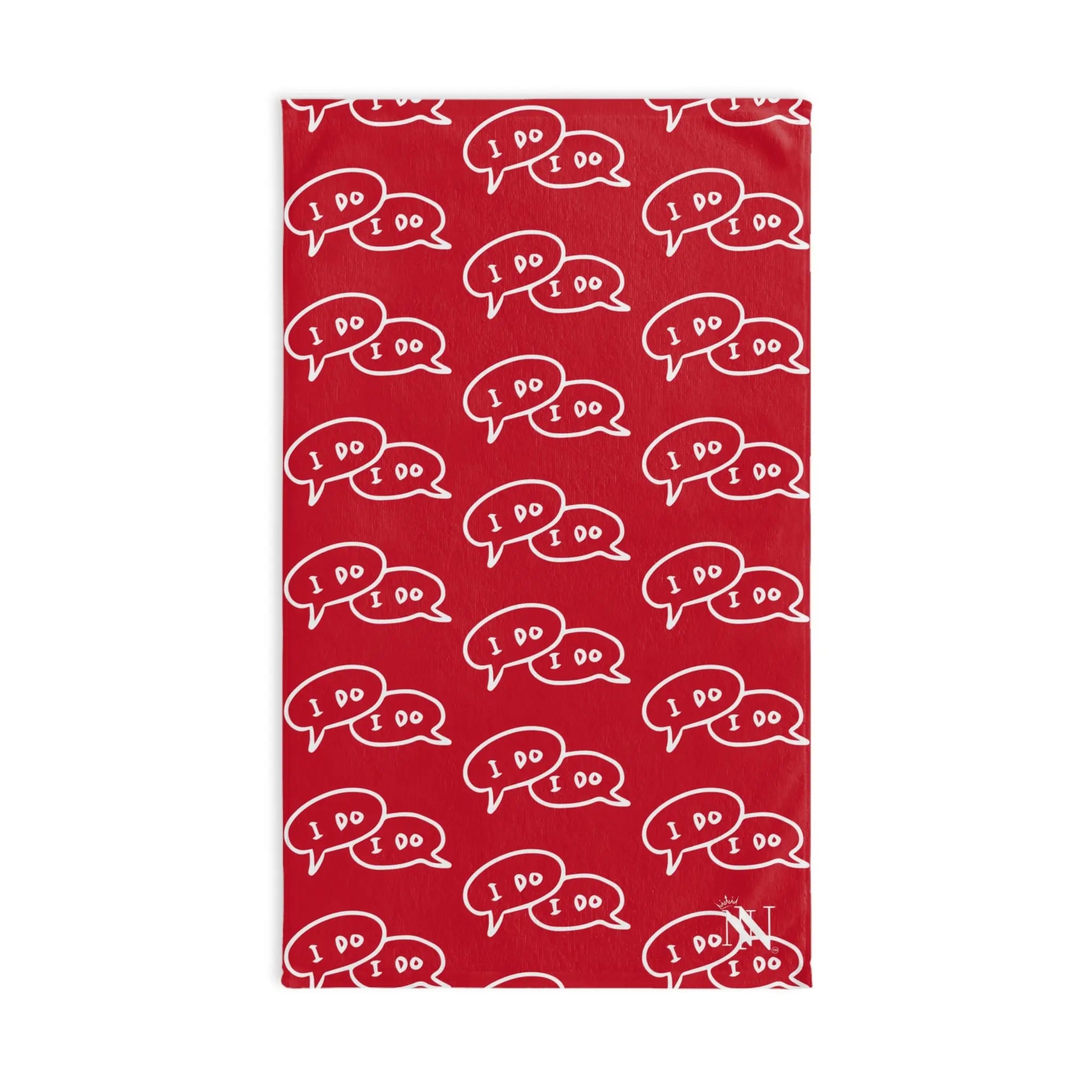 I Do I Do! Pattern Red | Mix & Match Original Fun-Flirty Lovers’ Towels
