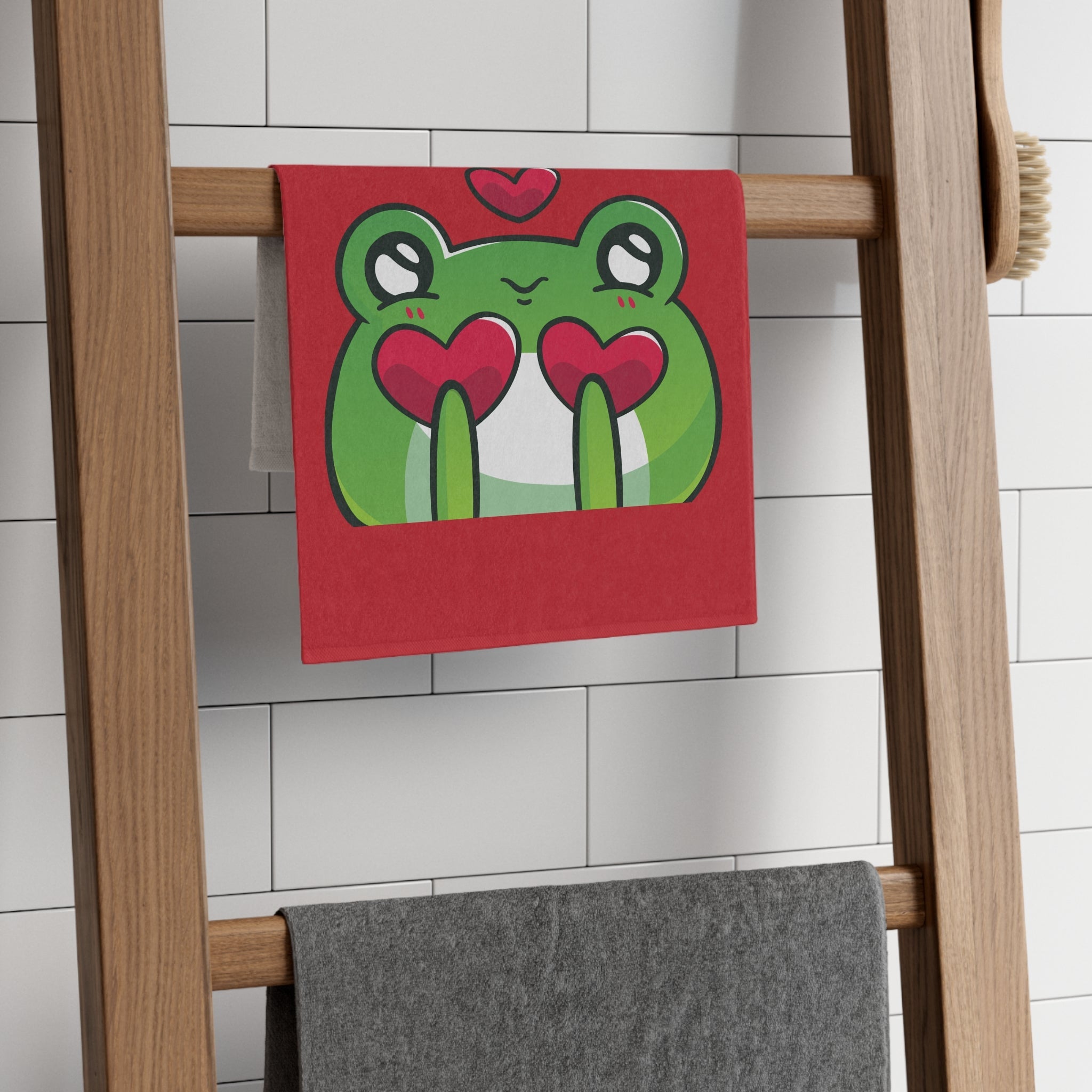I Froggin’ Love You! Red | Mix & Match Soft Fun-Flirty Lovers’ Towels