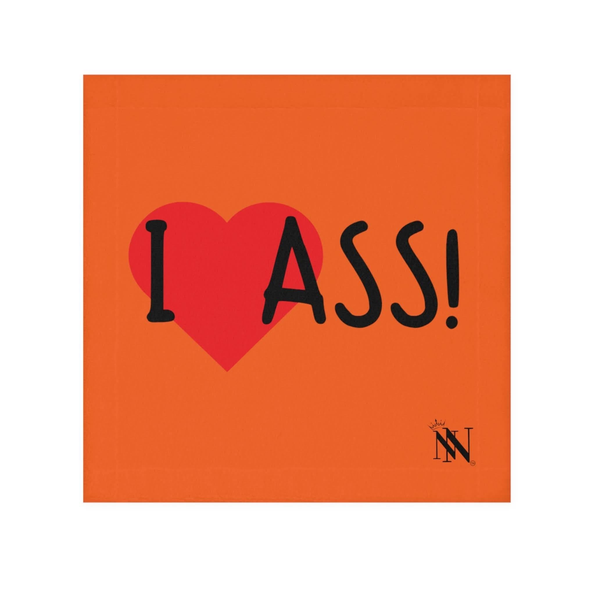 I Love Ass! Orange | Mix & Match Fun-Flirty Lovers’ Towels
