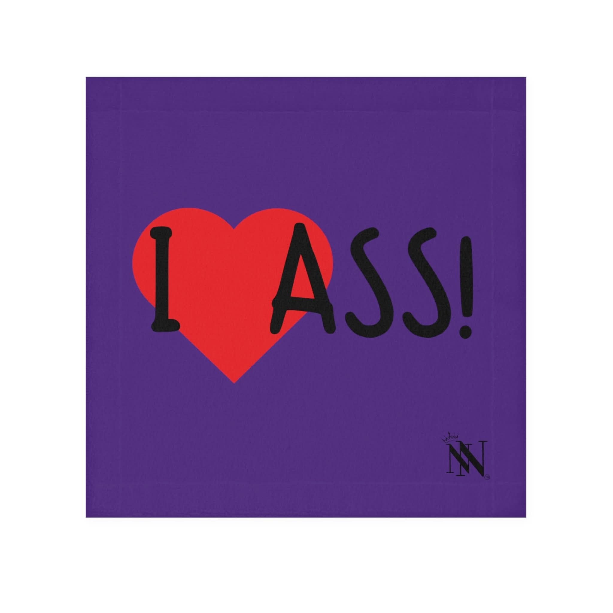 I Love Ass! Purple | Mix & Match Fun-Flirty Lovers’ Towels
