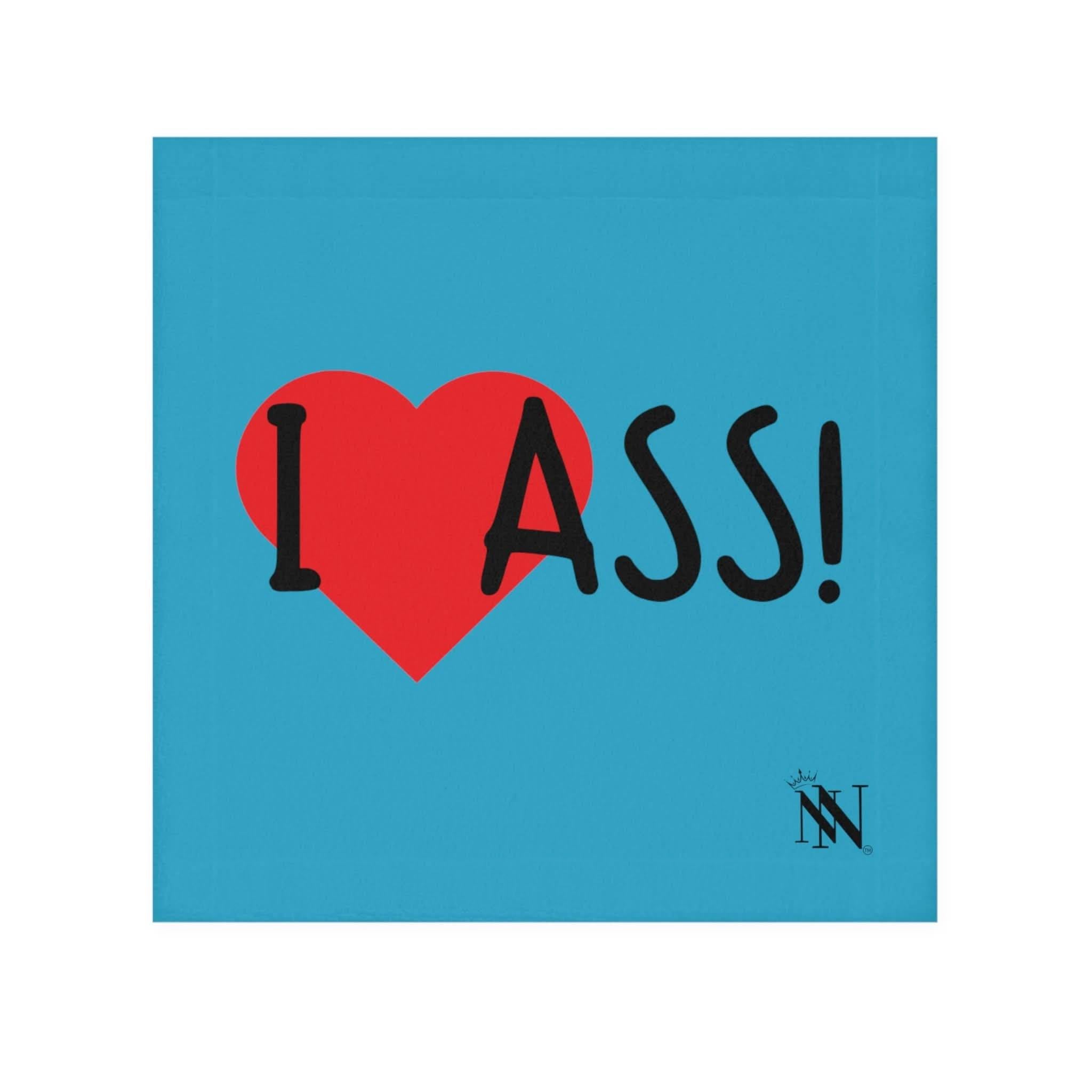 I Love Ass! Teal | Mix & Match Fun-Flirty Lovers’ Towels