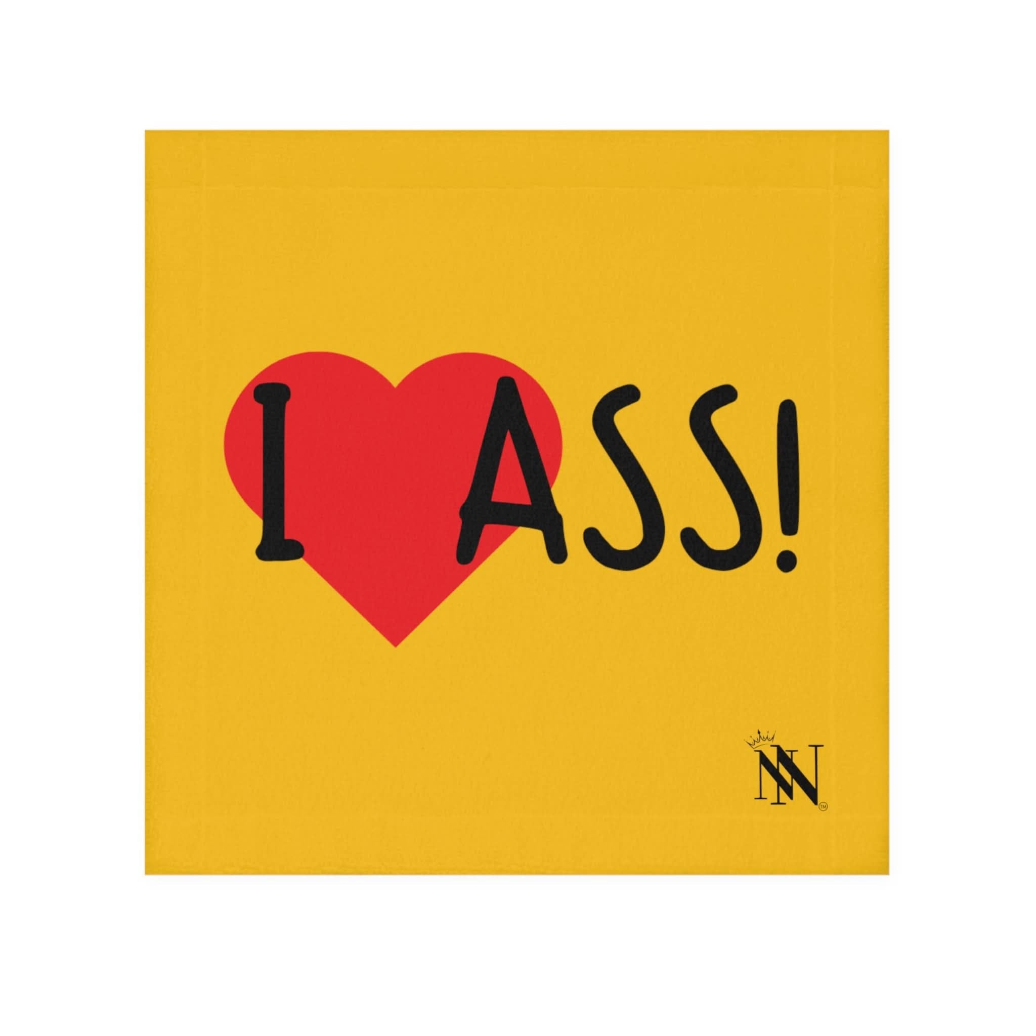 I Love Ass! Yellow | Mix & Match Fun-Flirty Lovers’ Towels