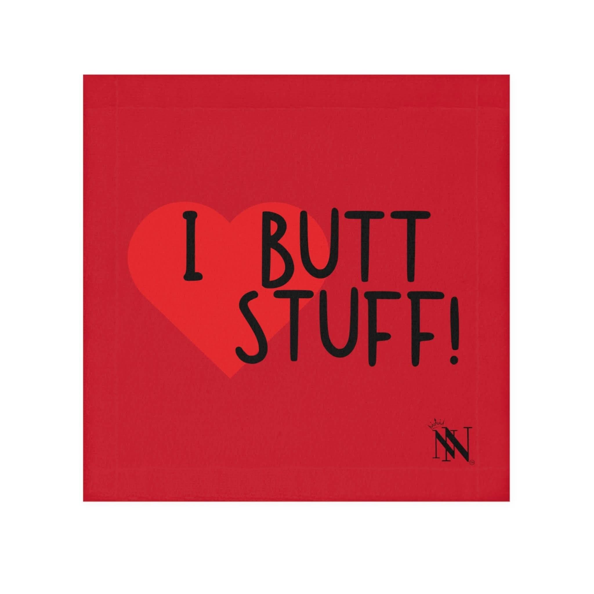 I Love Butt Stuff! Red | Mix & Match Fun-Flirty Lovers’ Towels