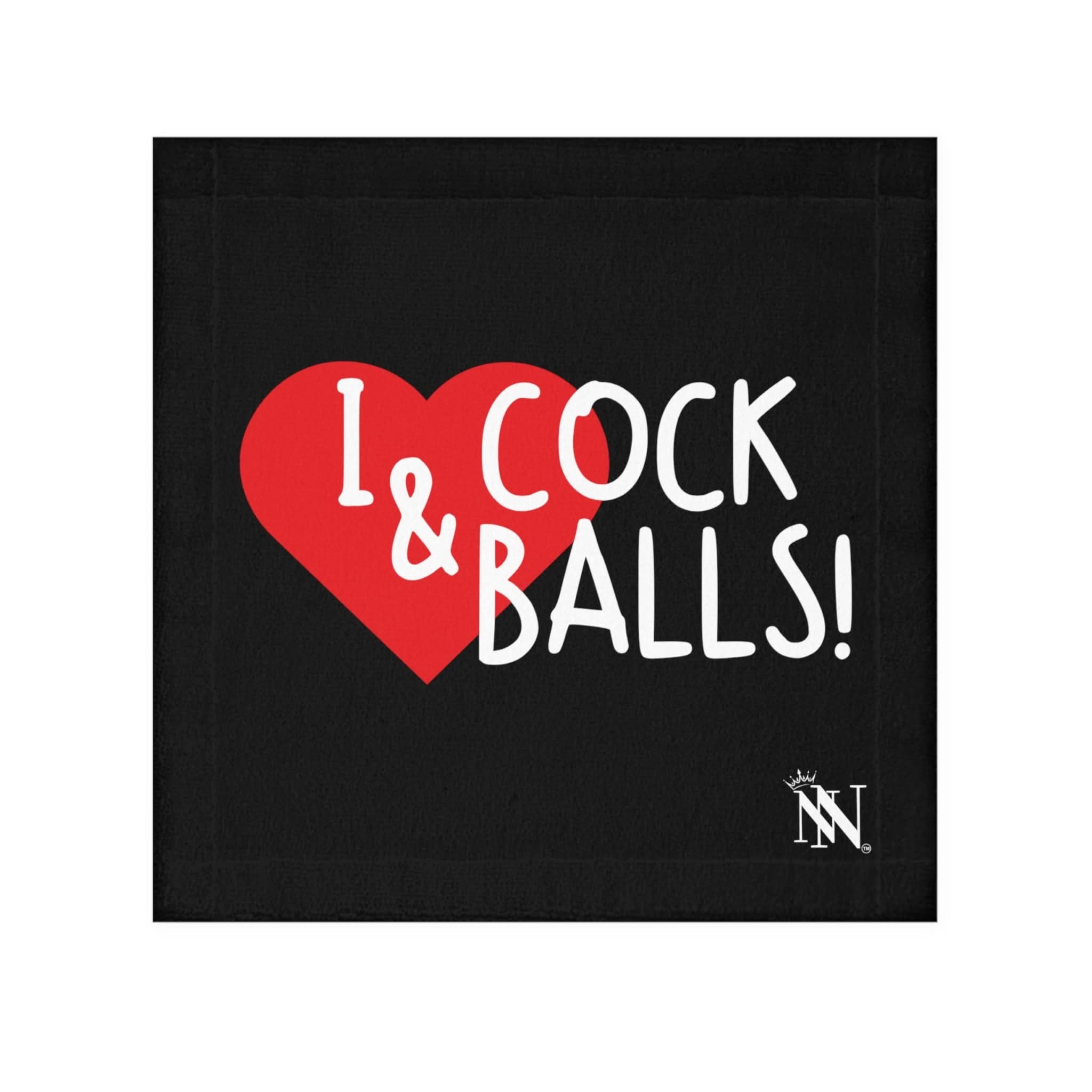 I Love Cock & Balls! Black | Mix & Match Fun-Flirty Lovers’ Towels