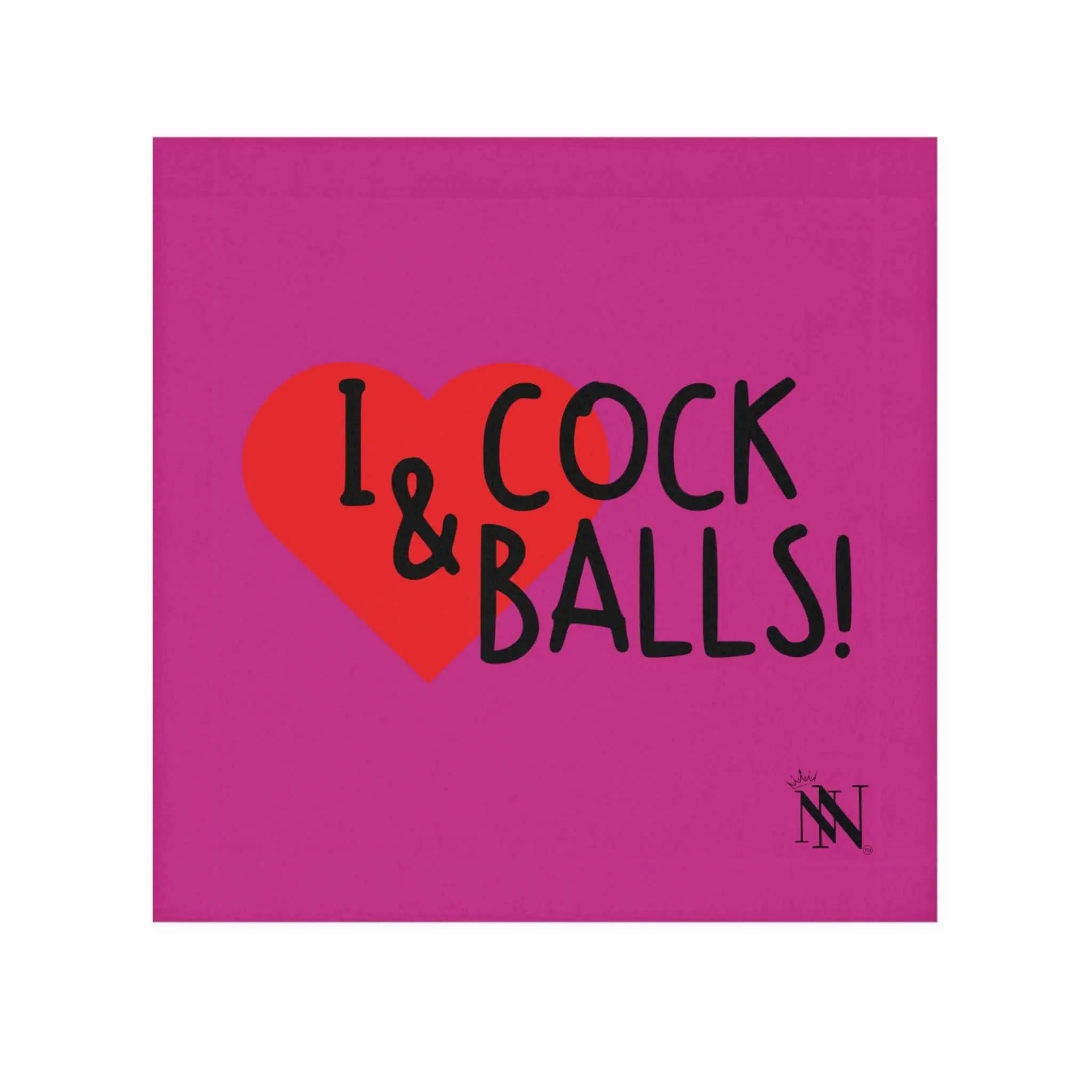 I Love Cock & Balls! Fuscia | Mix & Match Lils’ Fun-Flirty Lovers’ Towels