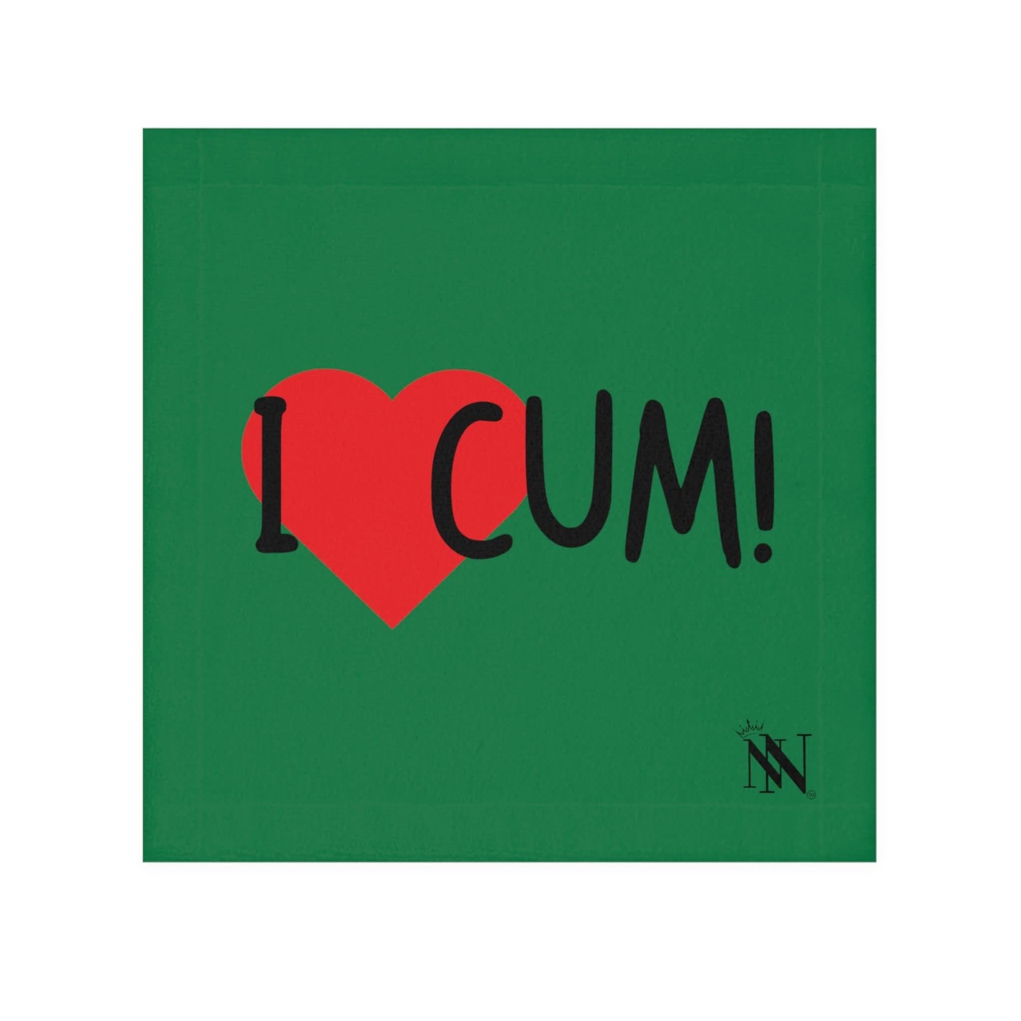 I Love Cum! Green | Mix & Match Lils’ Fun-Flirty Lovers’ Towels