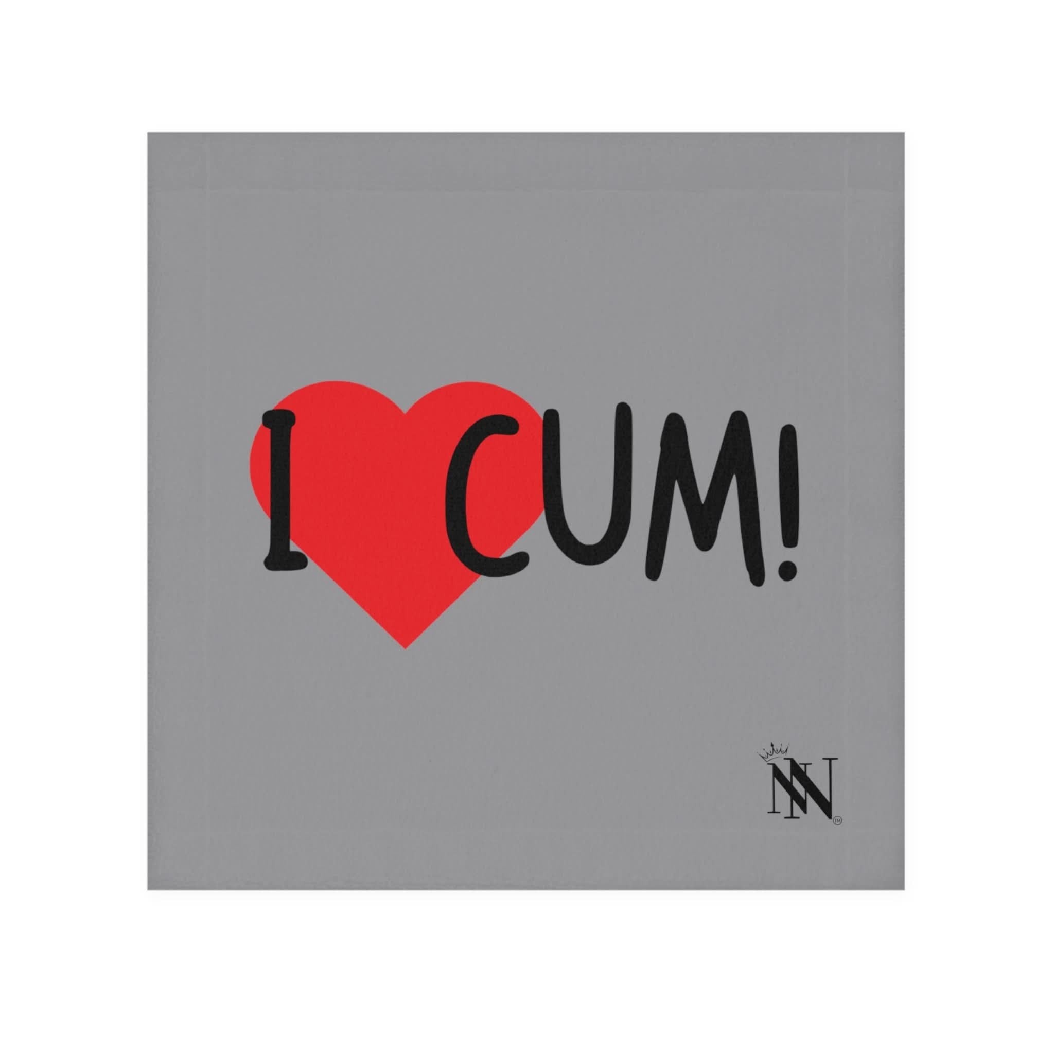 I Love Cum! Grey | Mix & Match Lils’ Fun-Flirty Lovers’ Towels