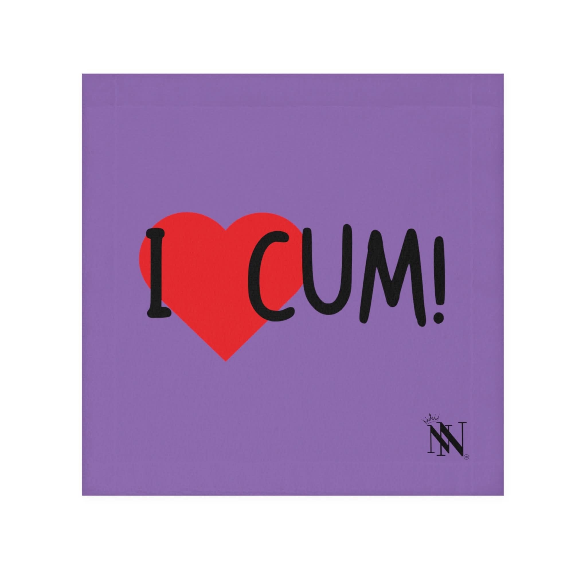 I Love Cum! Lavendar | Mix & Match Fun-Flirty Lovers’ Towels