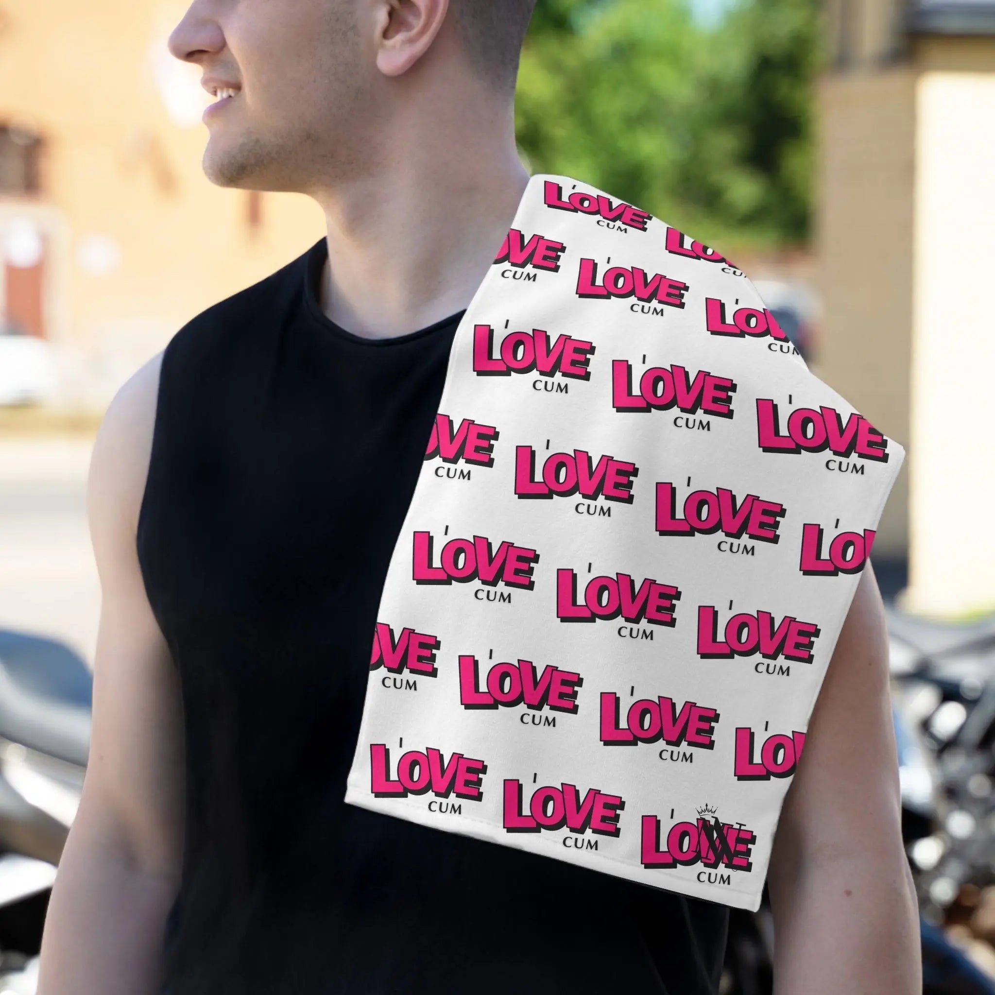 I Love Cum Pattern | Mix & Match Soft Fun-Flirty Lovers’ Towels