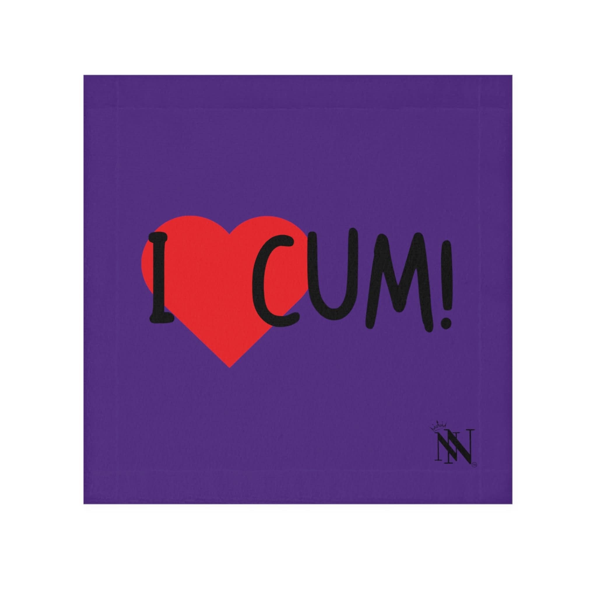 I Love Cum! Purple | Mix & Match Fun-Flirty Lovers’ Towels