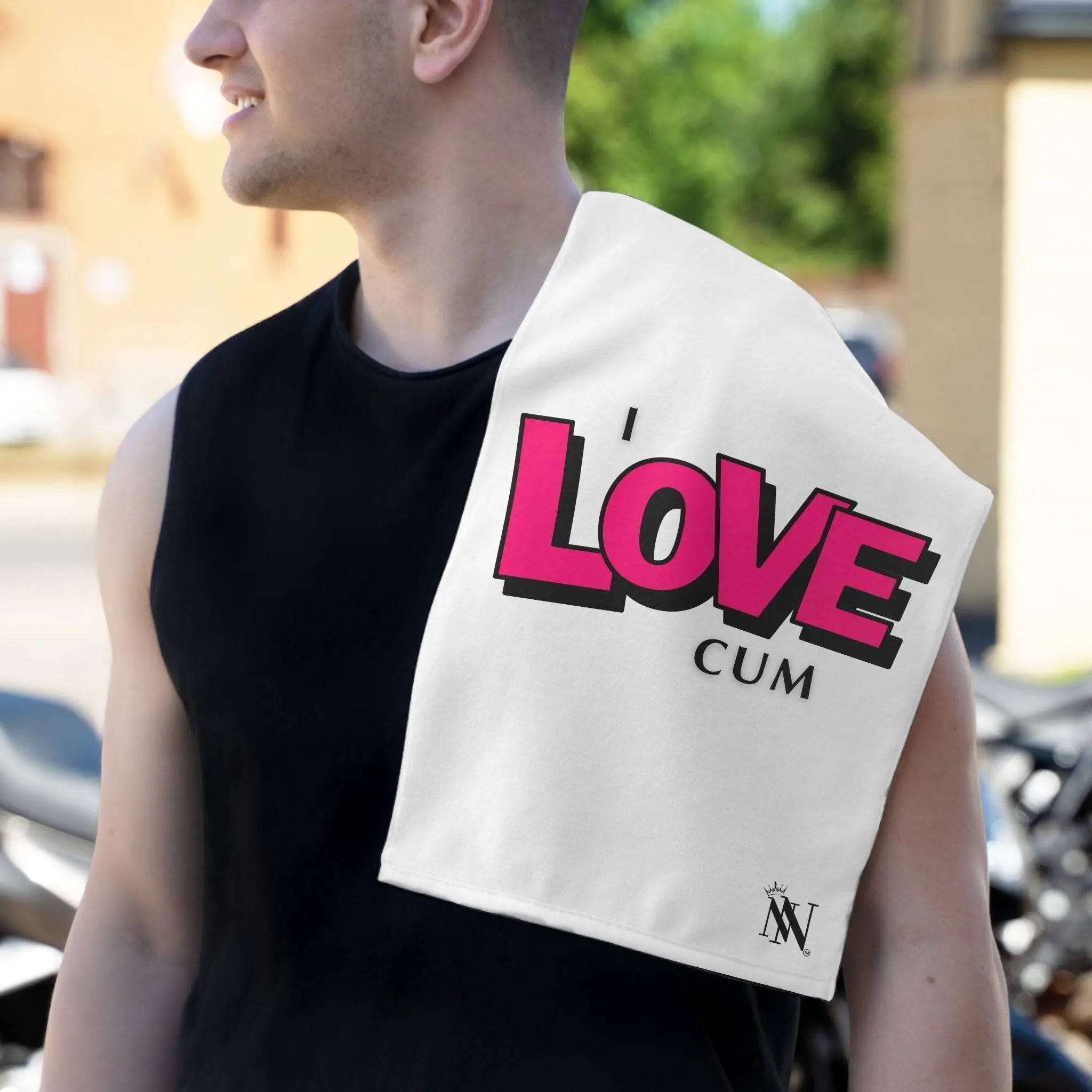 I Love Cum White | Mix & Match Soft Fun-Flirty Lovers’ Towels