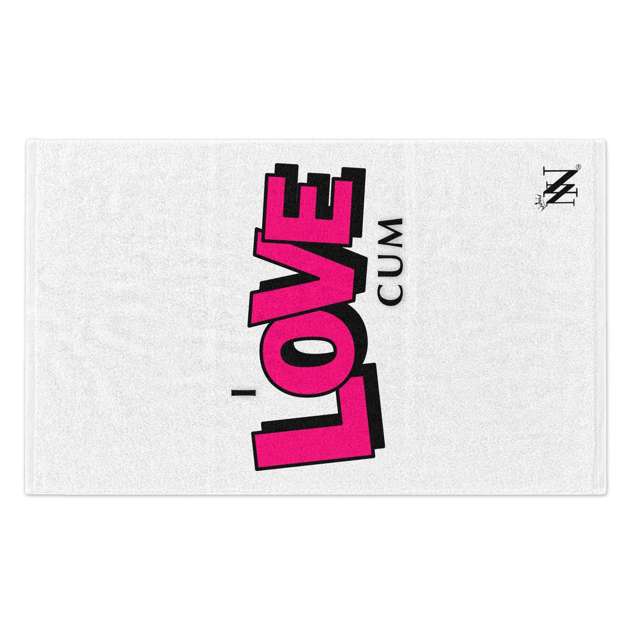 I Love Cum White | Mix & Match Soft Fun-Flirty Lovers’ Towels