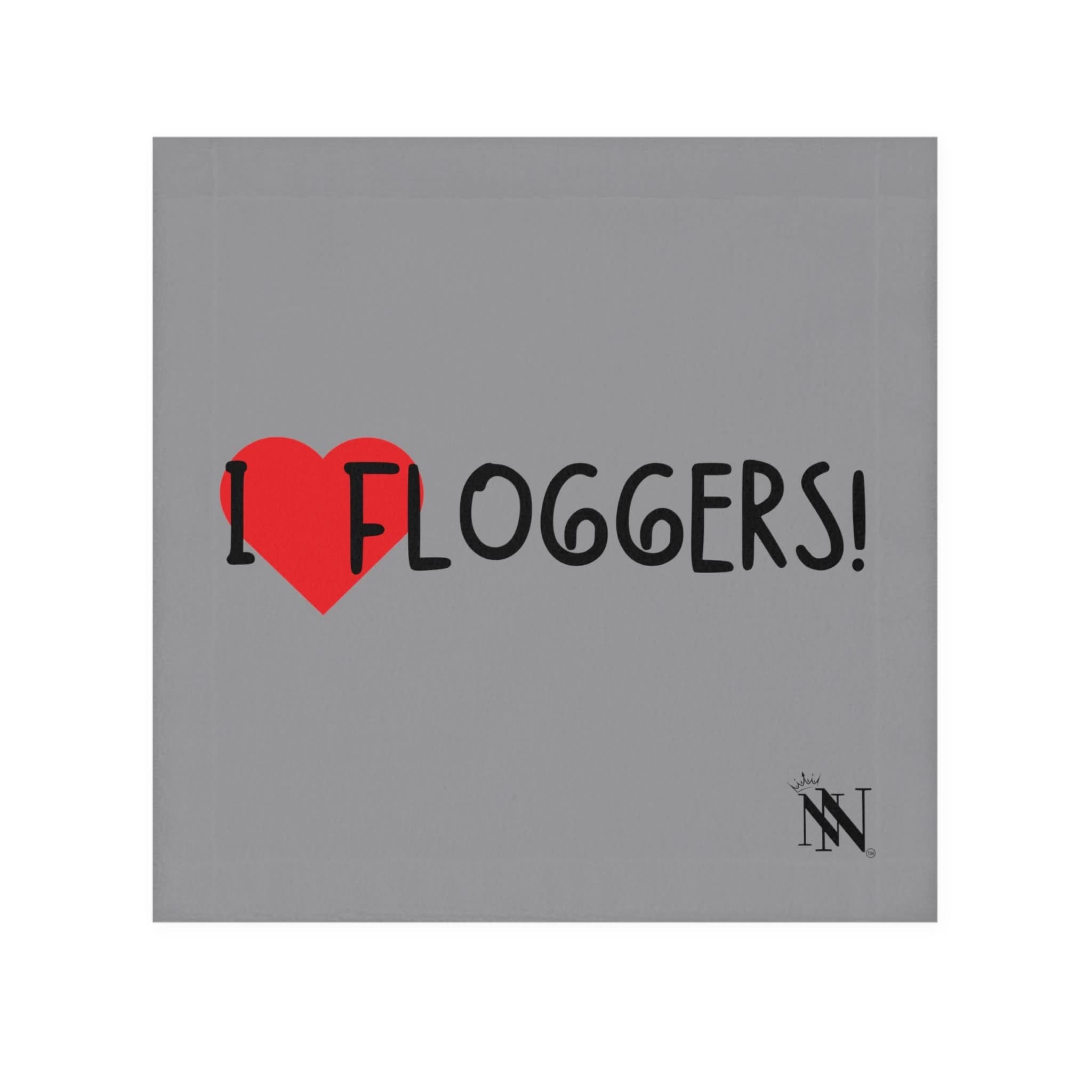 I Love Floggers Grey | Mix & Match Lils’ Fun-Flirty Lovers’ Towels