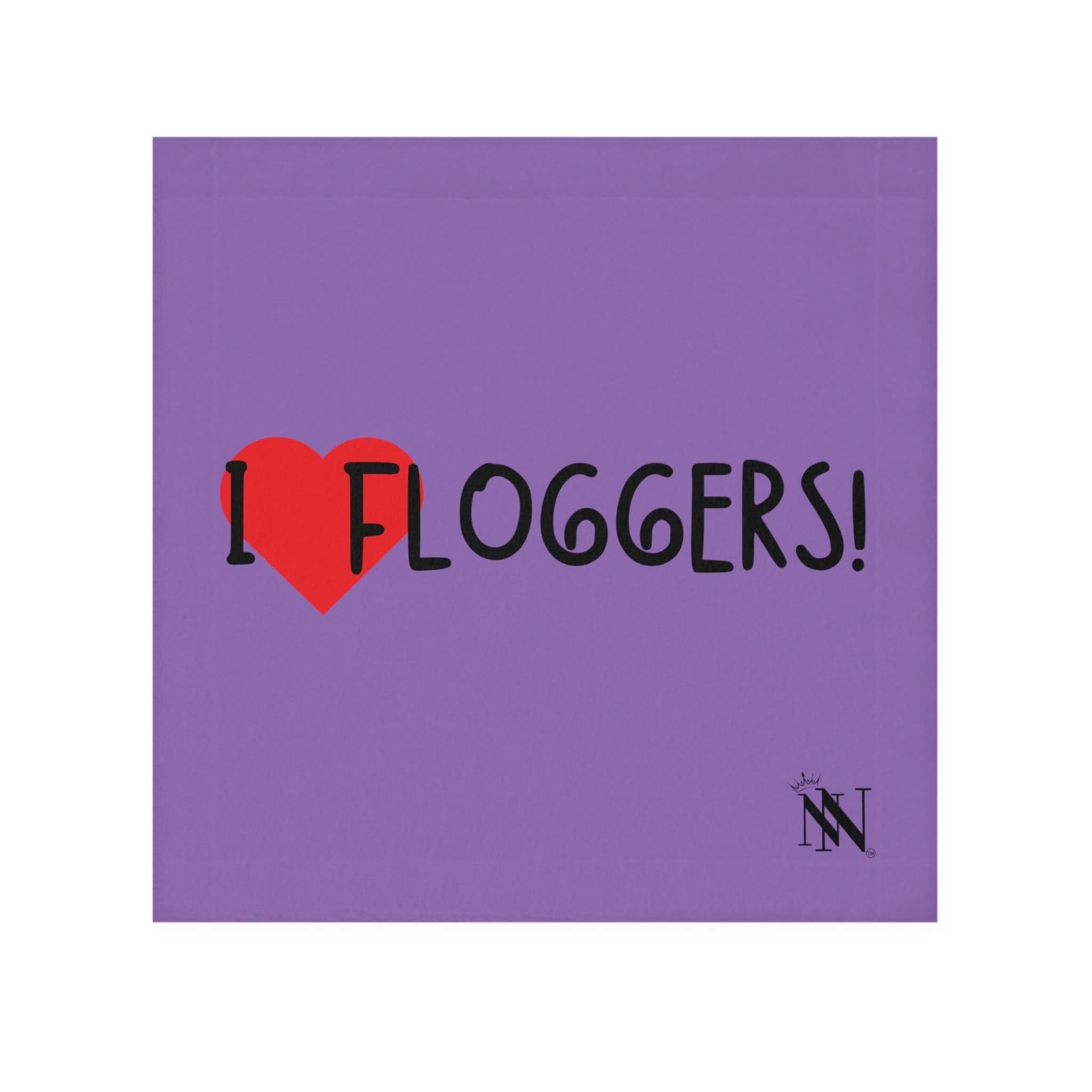 I Love Floggers Lavendar | Mix & Match Lils’ Fun-Flirty Lovers’ Towels