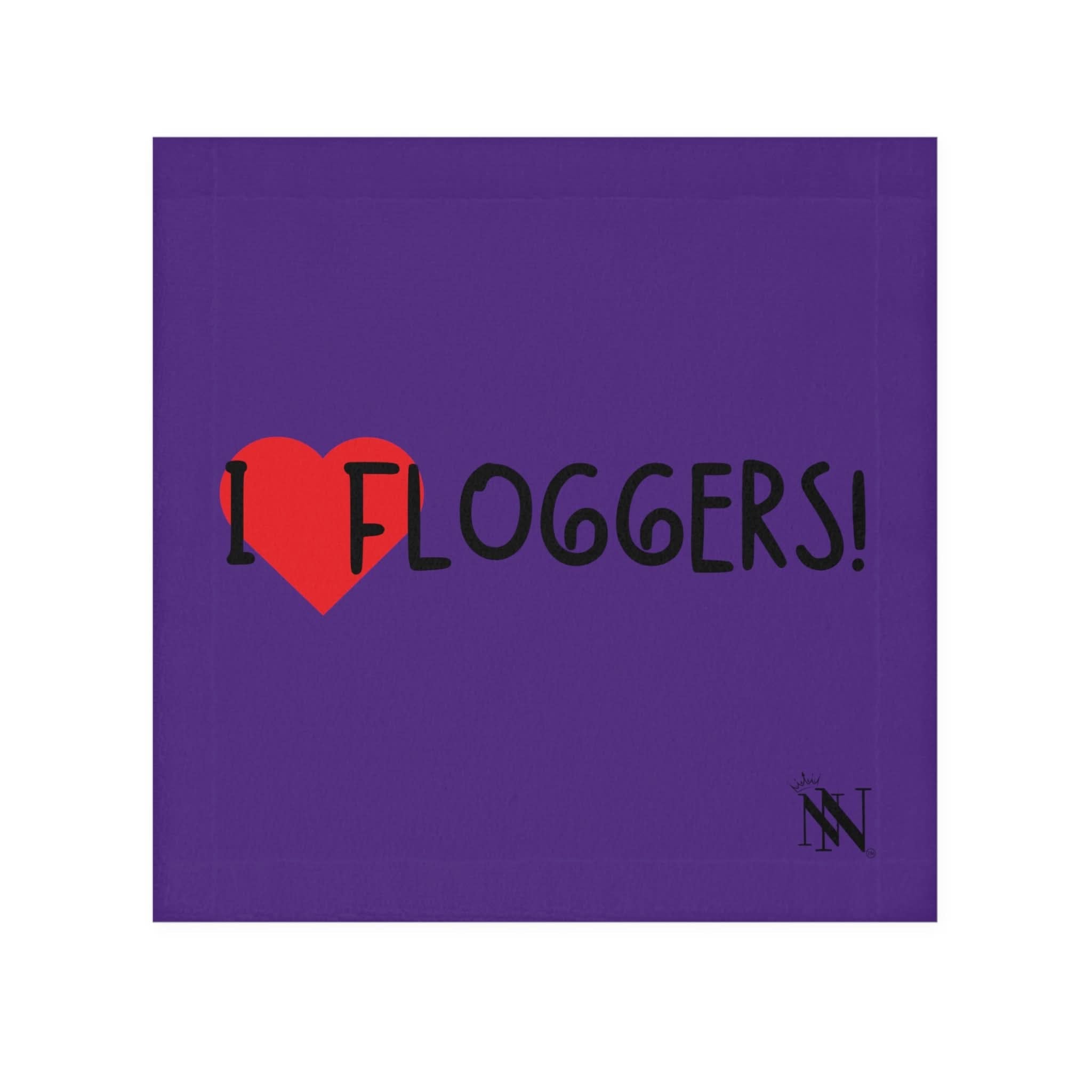 I Love Floggers Purple | Mix & Match Lils’ Fun-Flirty Lovers’ Towels