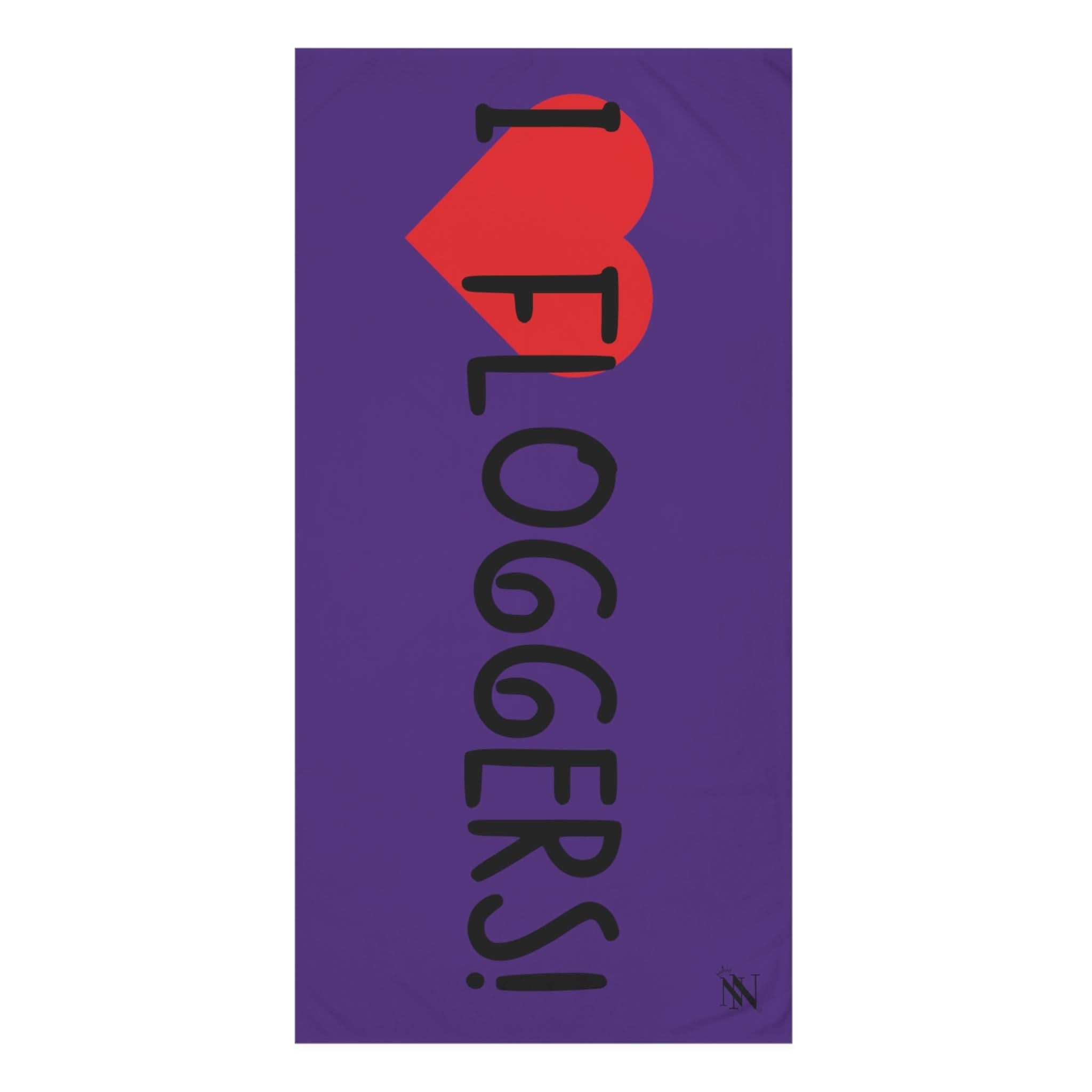 I Love Floggers! Purple | Mix & Match XL Fun-Flirty Lovers’ Towels