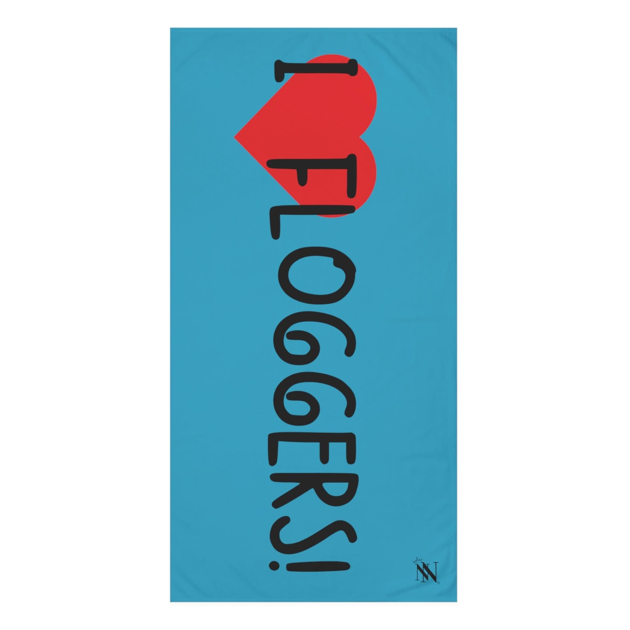 I Love Floggers! Teal | Mix & Match XL Fun-Flirty Lovers’ Towels
