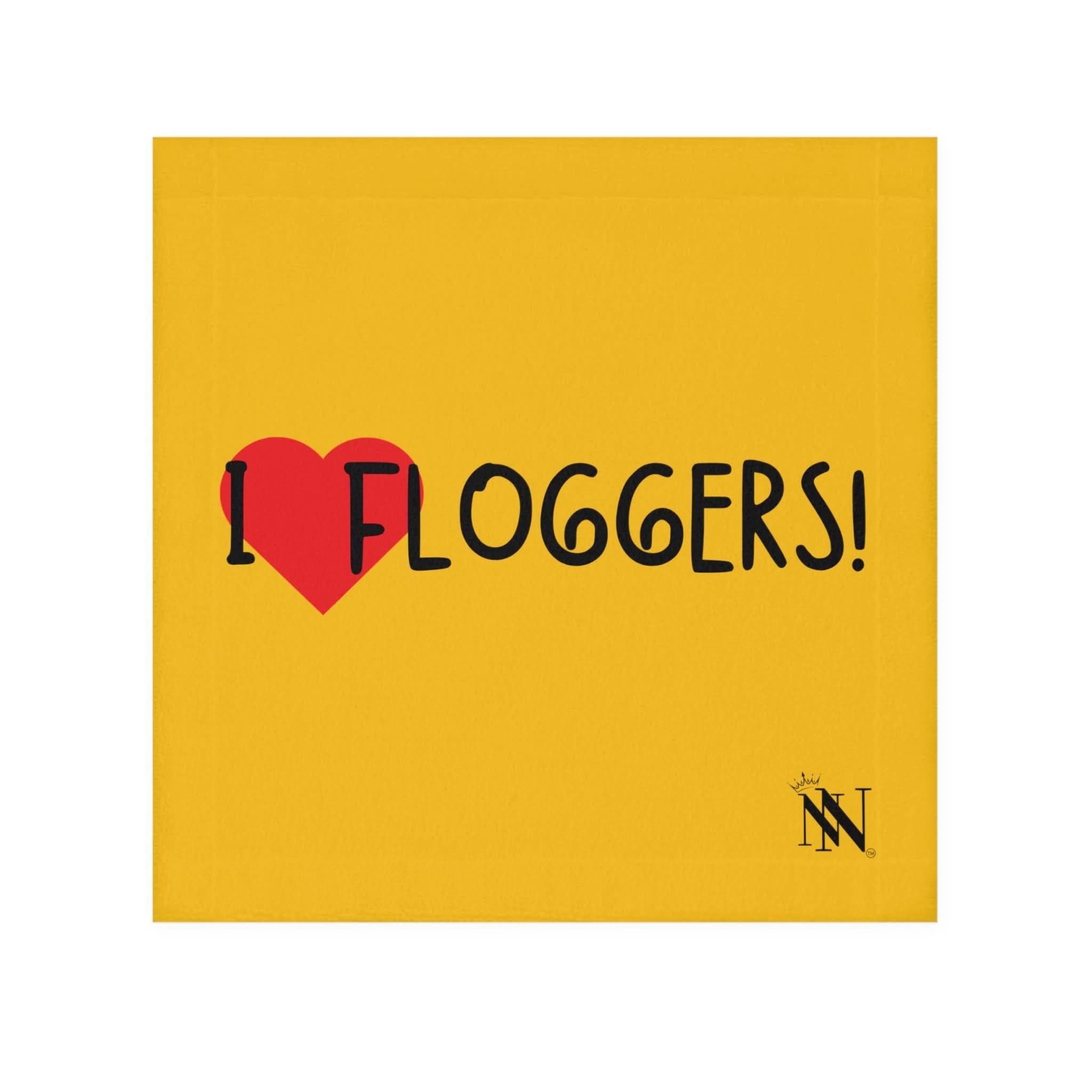 I Love Floggers Yellow | Mix & Match Lils’ Fun-Flirty Lovers’ Towels