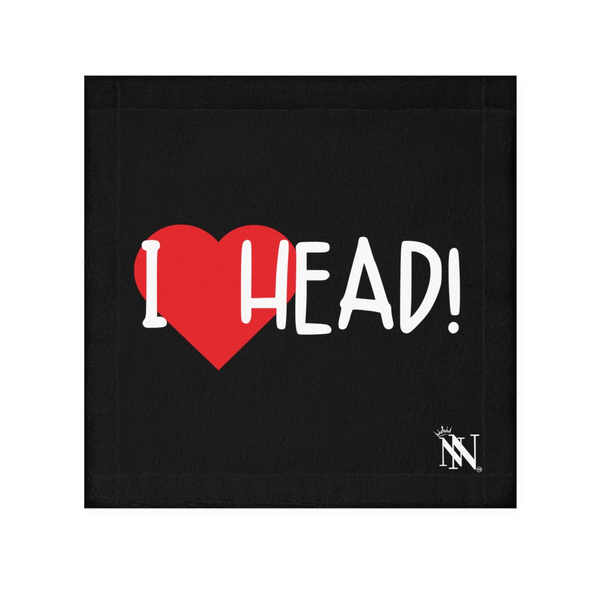 I Love Head! Black | Mix & Match Lils’ Fun-Flirty Lovers’ Towels