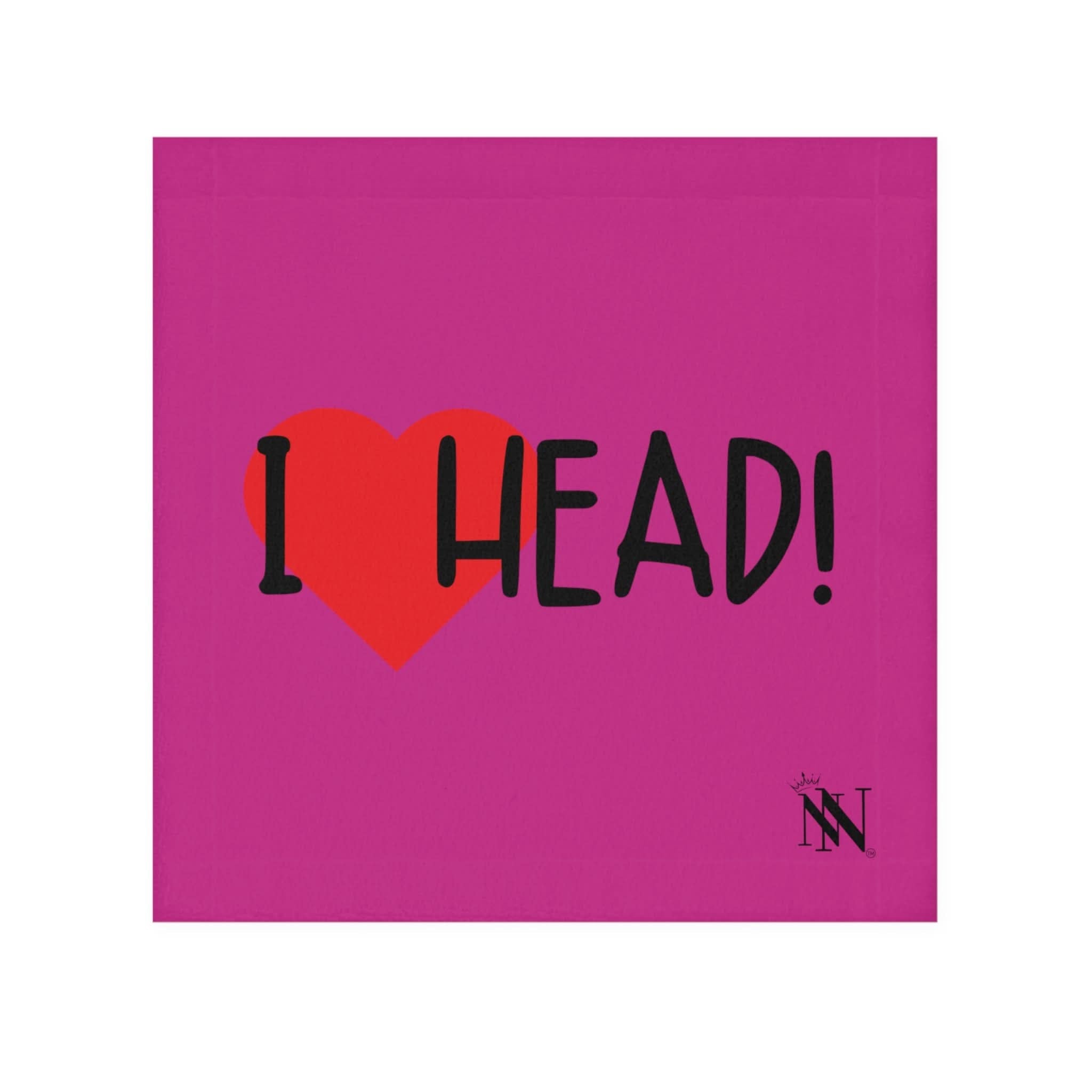 I Love Head! Fuscia | Mix & Match Lils’ Fun-Flirty Lovers’ Towels