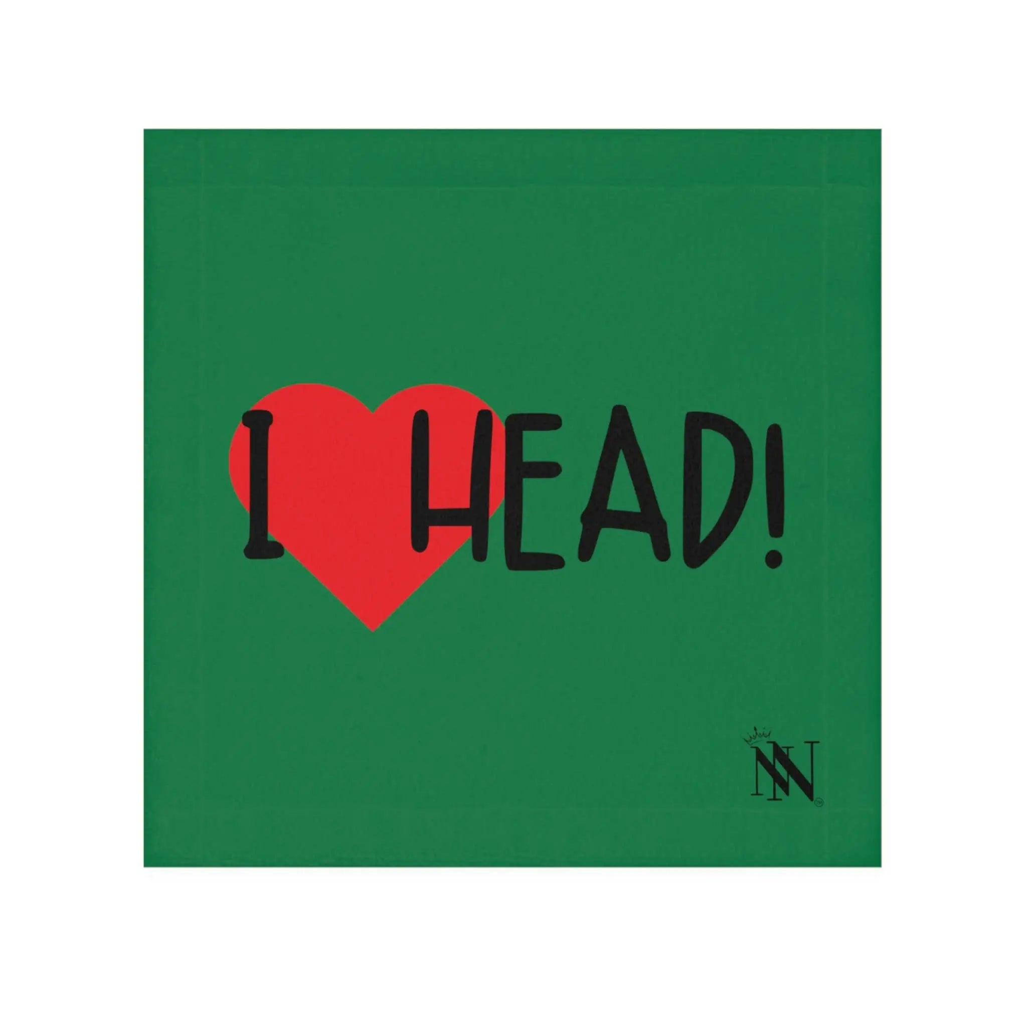 I Love Head! Green | Mix & Match Lils’ Fun-Flirty Lovers’ Towels