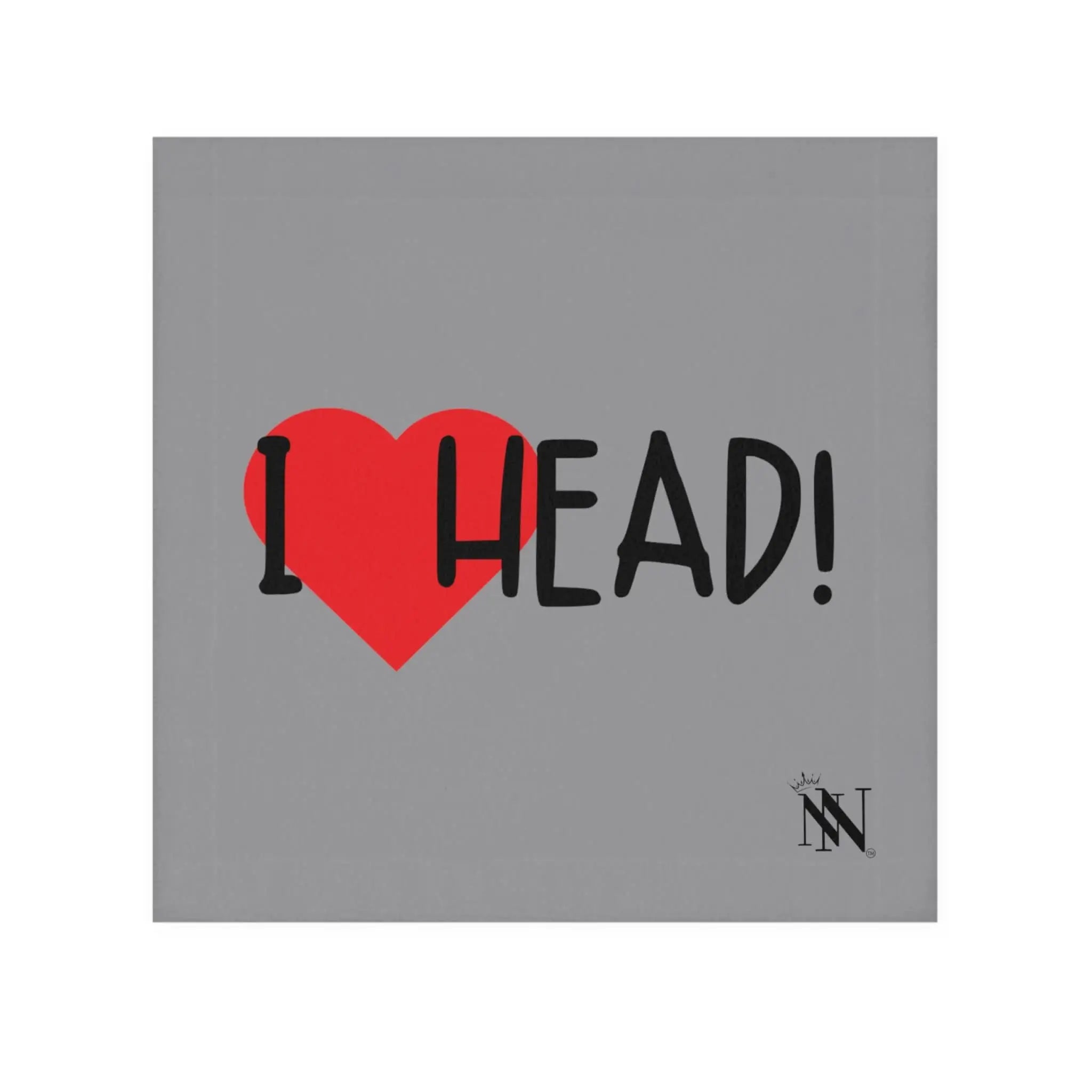 I Love Head! Grey | Mix & Match Lils’ Fun-Flirty Lovers’ Towels