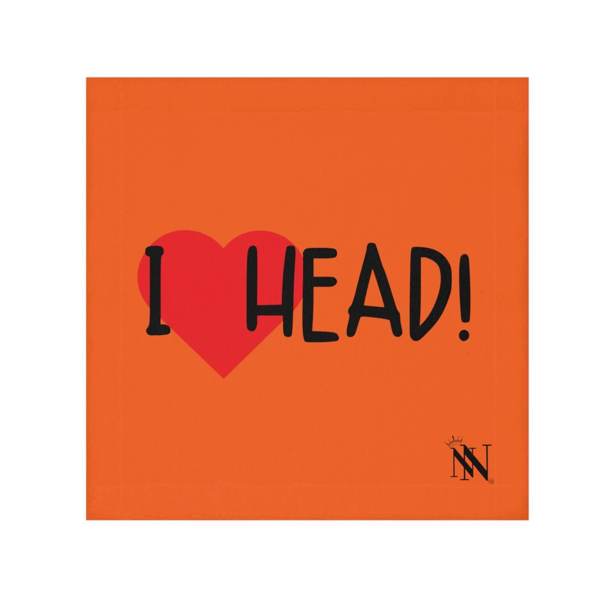 I Love Head! Orange | Mix & Match Lils’ Fun-Flirty Lovers’ Towels