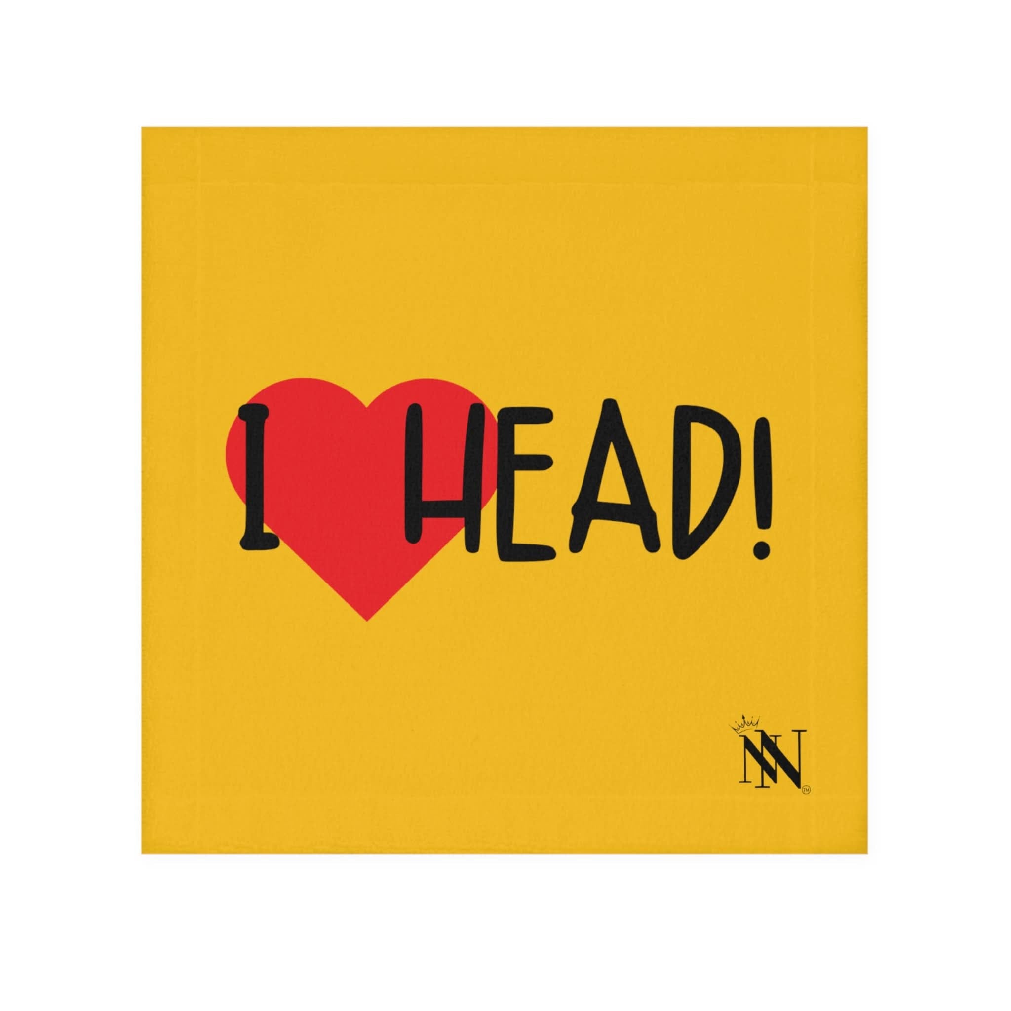 I Love Head! Yellow | Mix & Match Lils’ Fun-Flirty Lovers’ Towels