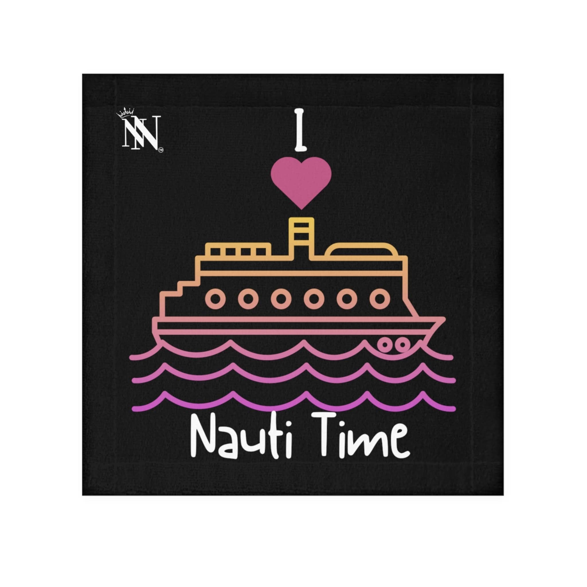 I Love Nauti Time Black | Mix & Match Lils’ Fun-Flirty Lovers’ Towels