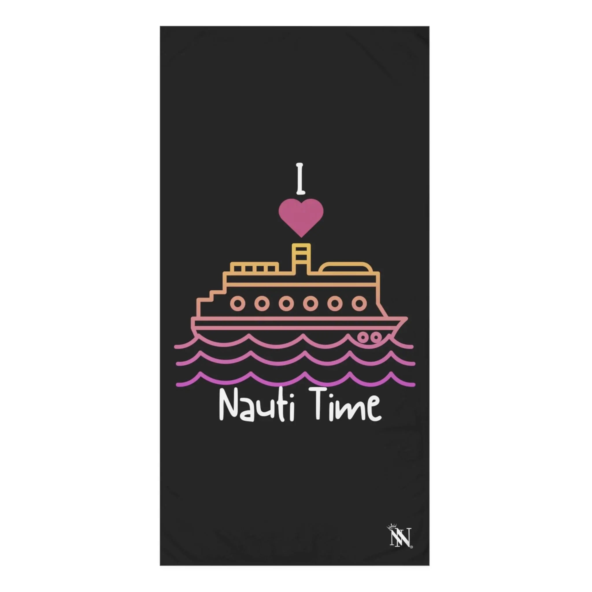 I Love Nauti Time Black | Mix & Match XL Fun-Flirty Lovers’ Towels