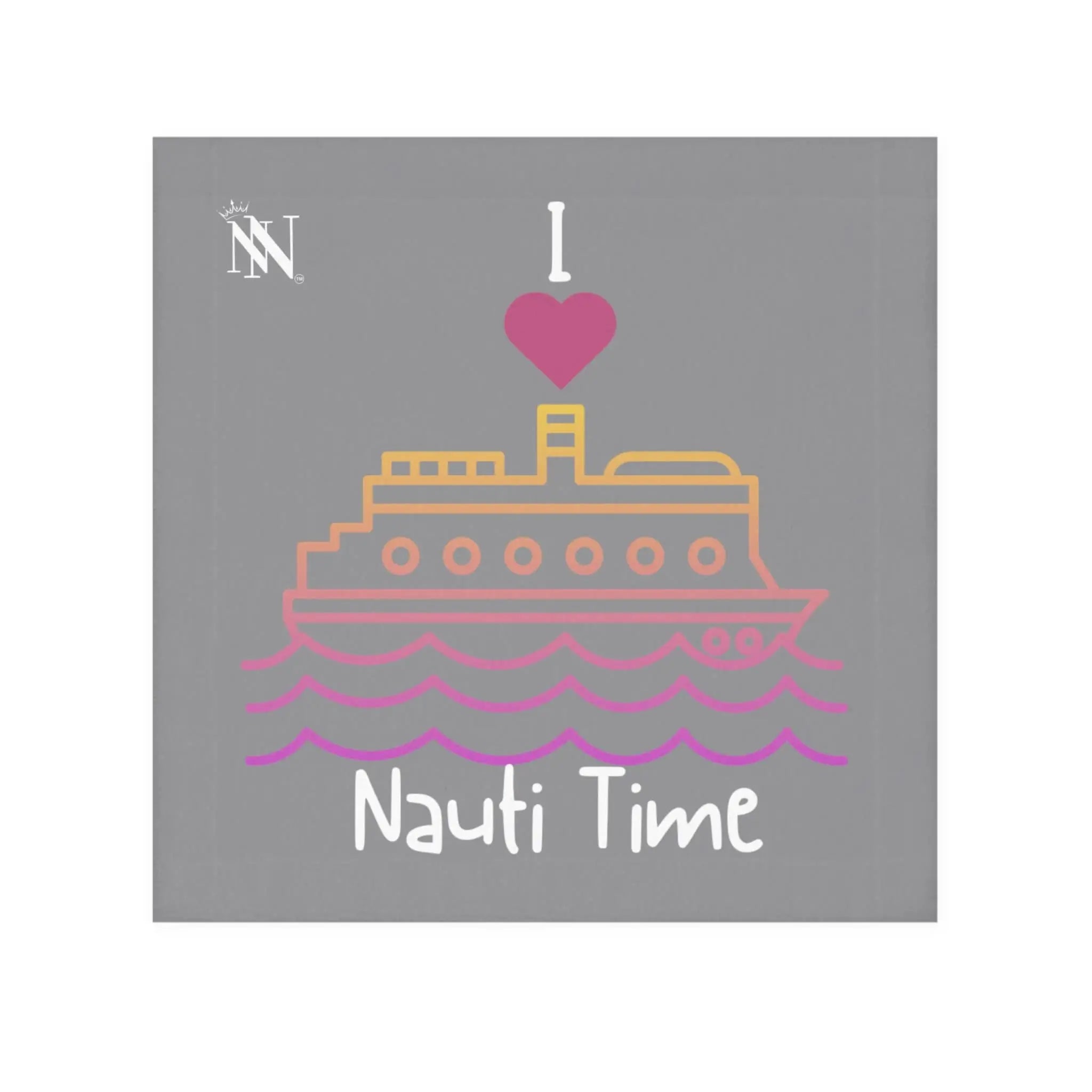 I Love Nauti Time Grey | Mix & Match Lils’ Fun-Flirty Lovers’ Towels