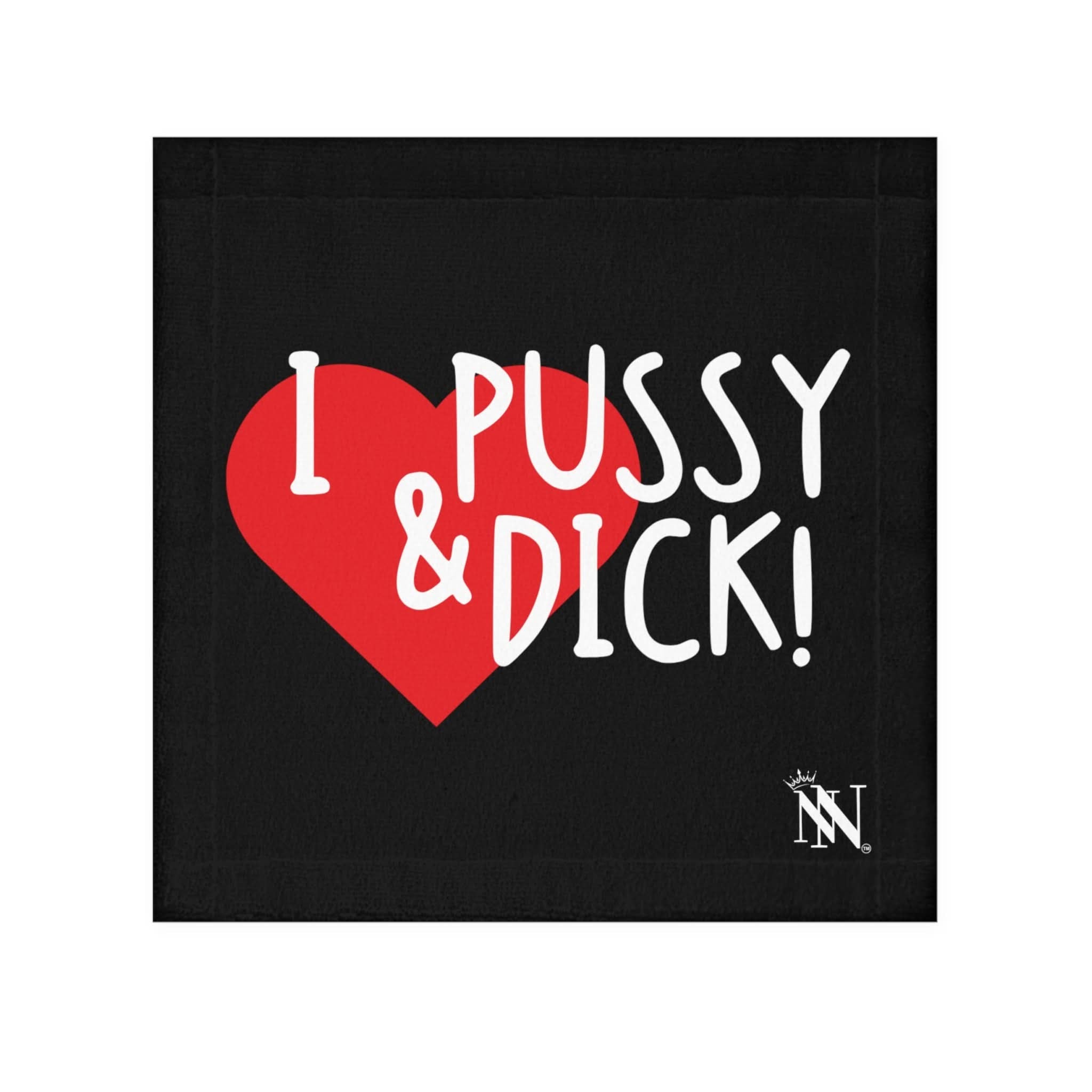 I Love Pussy & Dick! Black | Mix & Match Lils’ Fun-Flirty Lovers’ Towels