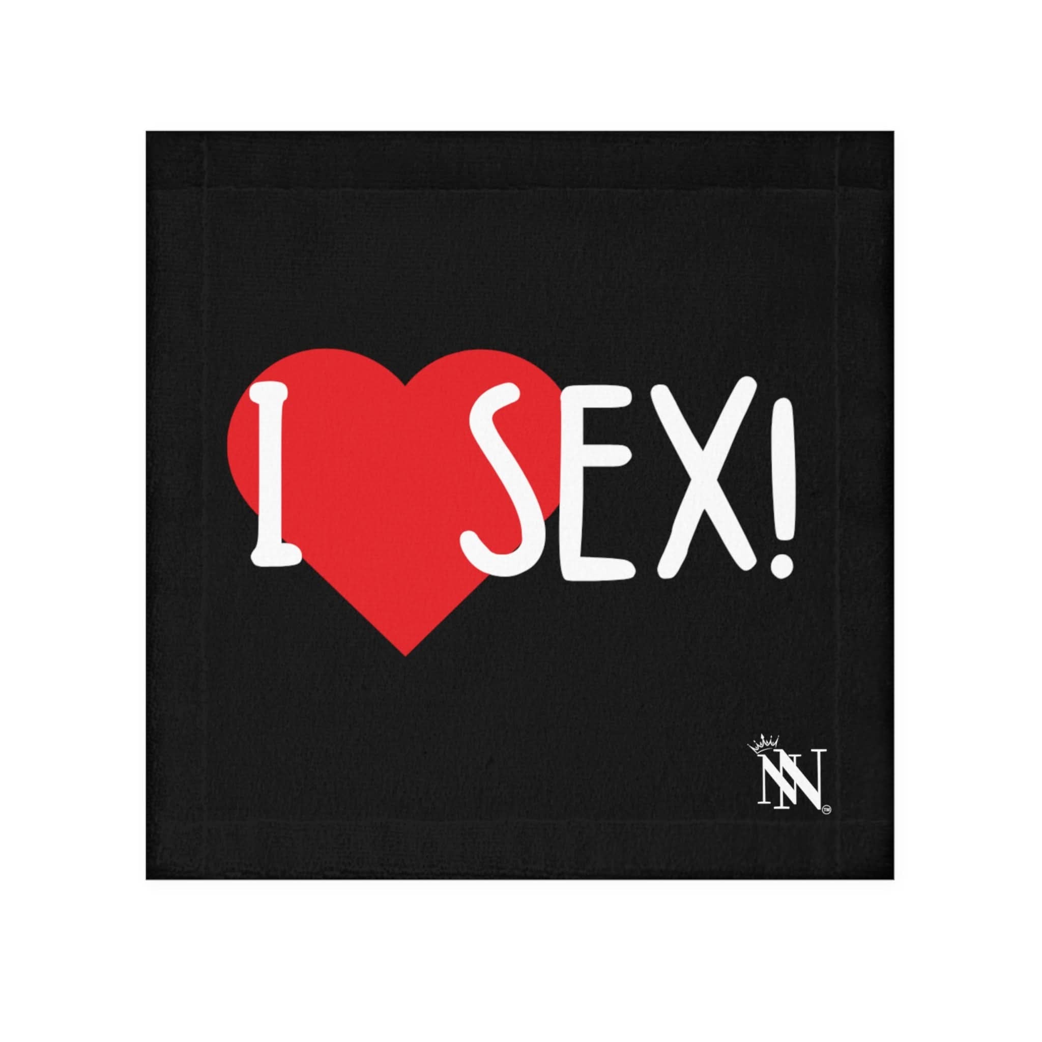 I Love Sex! Black Best After-Sex Towel | Fun Gifts Flirty & Sexy Soft
