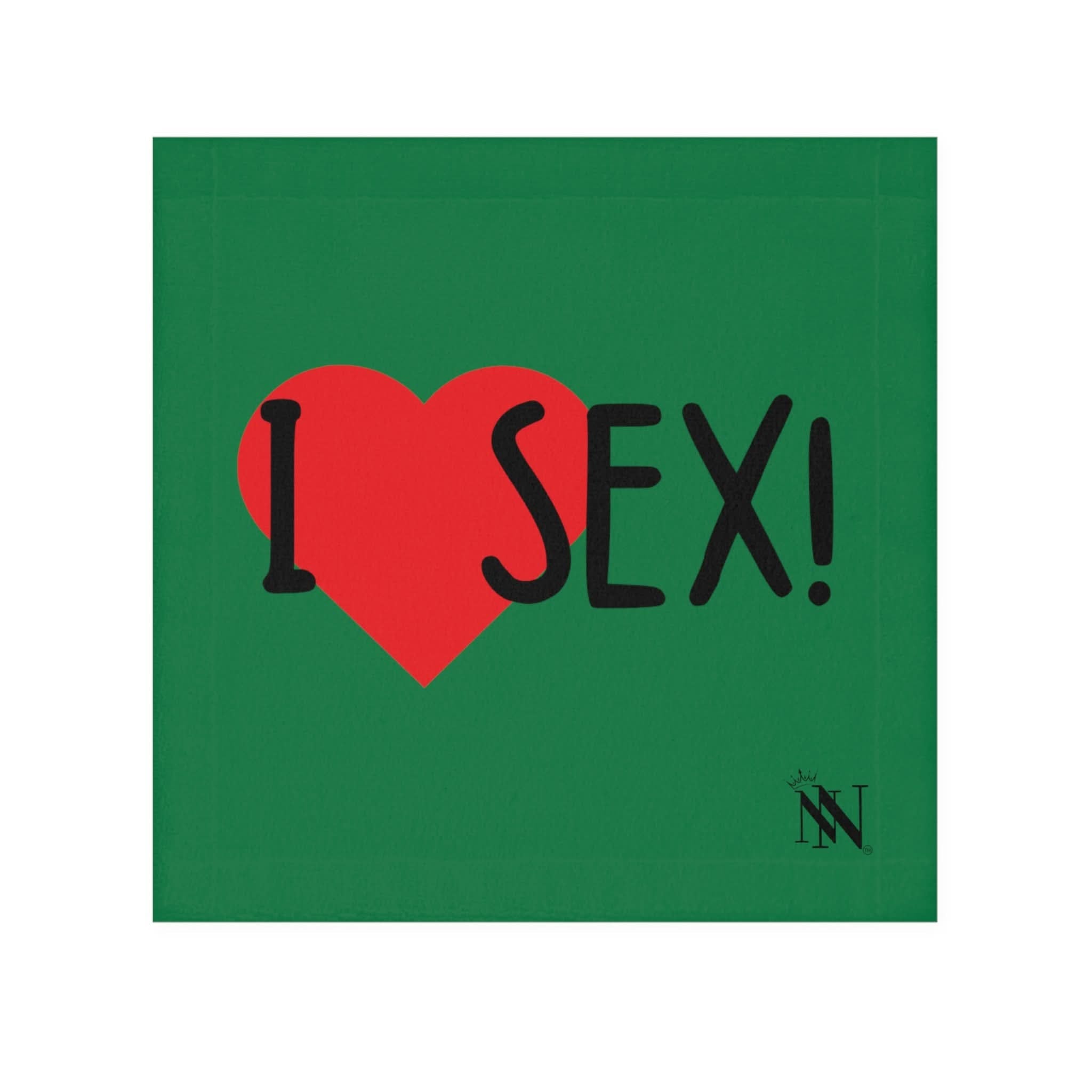 I Love Sex! Green | Mix & Match Lils’ Fun-Flirty Lovers’ Towels