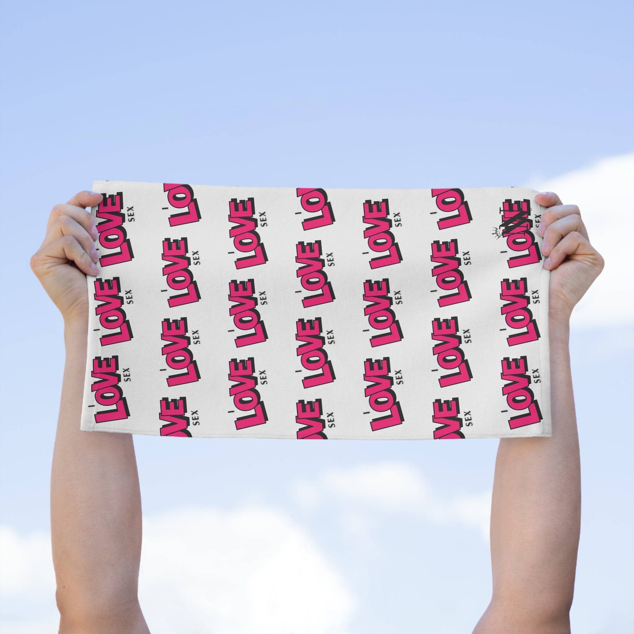 I Love Sex Pattern | Mix & Match Soft Fun-Flirty Lovers’ Towels