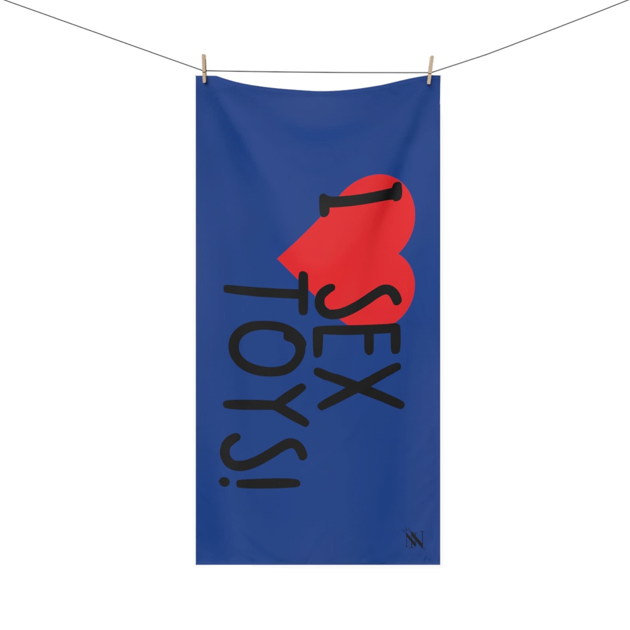 I Love Sex Toys! Blue | Mix & Match XL Fun-Flirty Lovers’ Towels