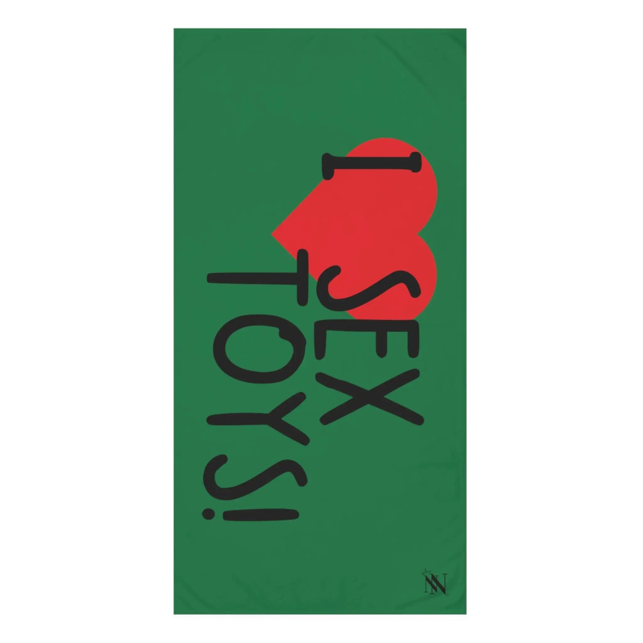 I Love Sex Toys! Green | Mix & Match XL Fun-Flirty Lovers’ Towels