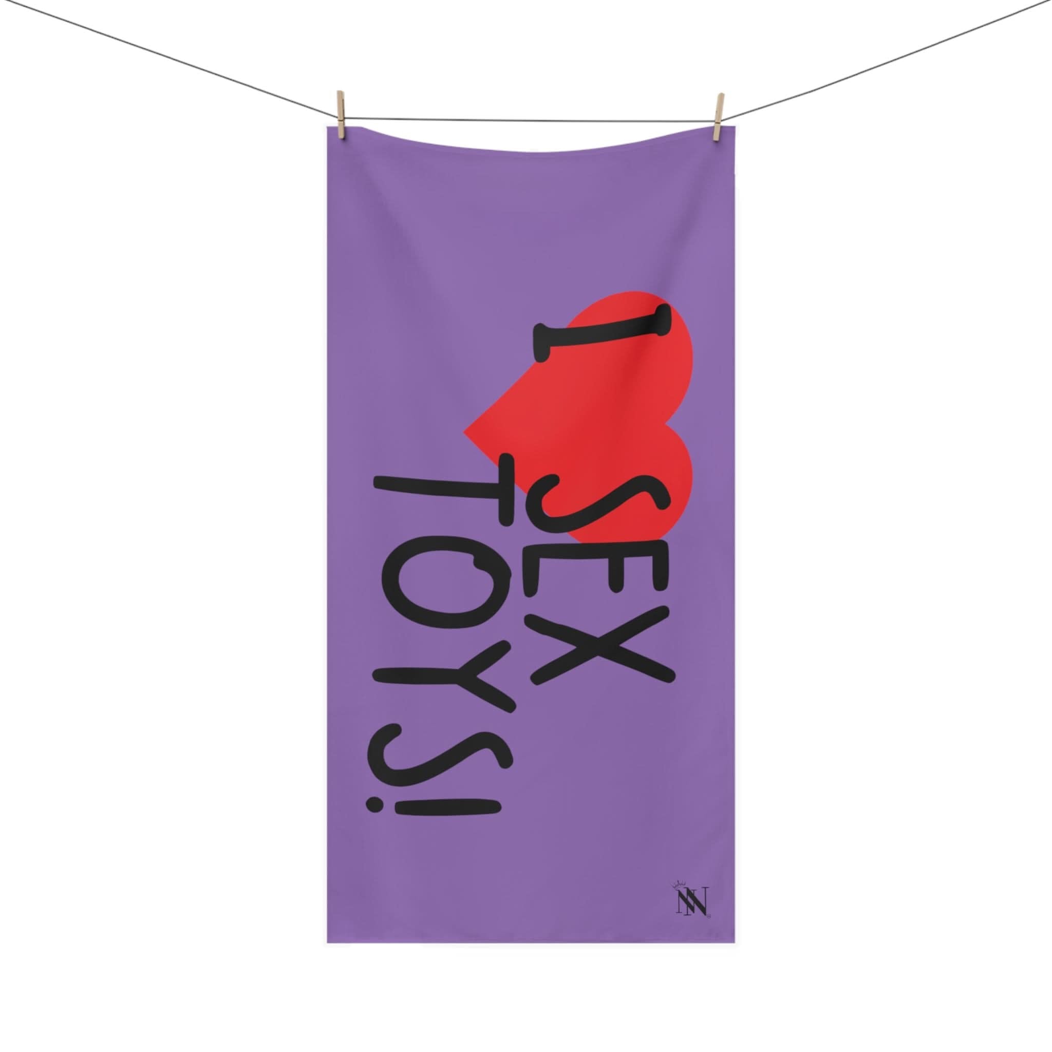 I Love Sex Toys! Lavendar | Mix & Match XL Fun-Flirty Lovers’ Towels