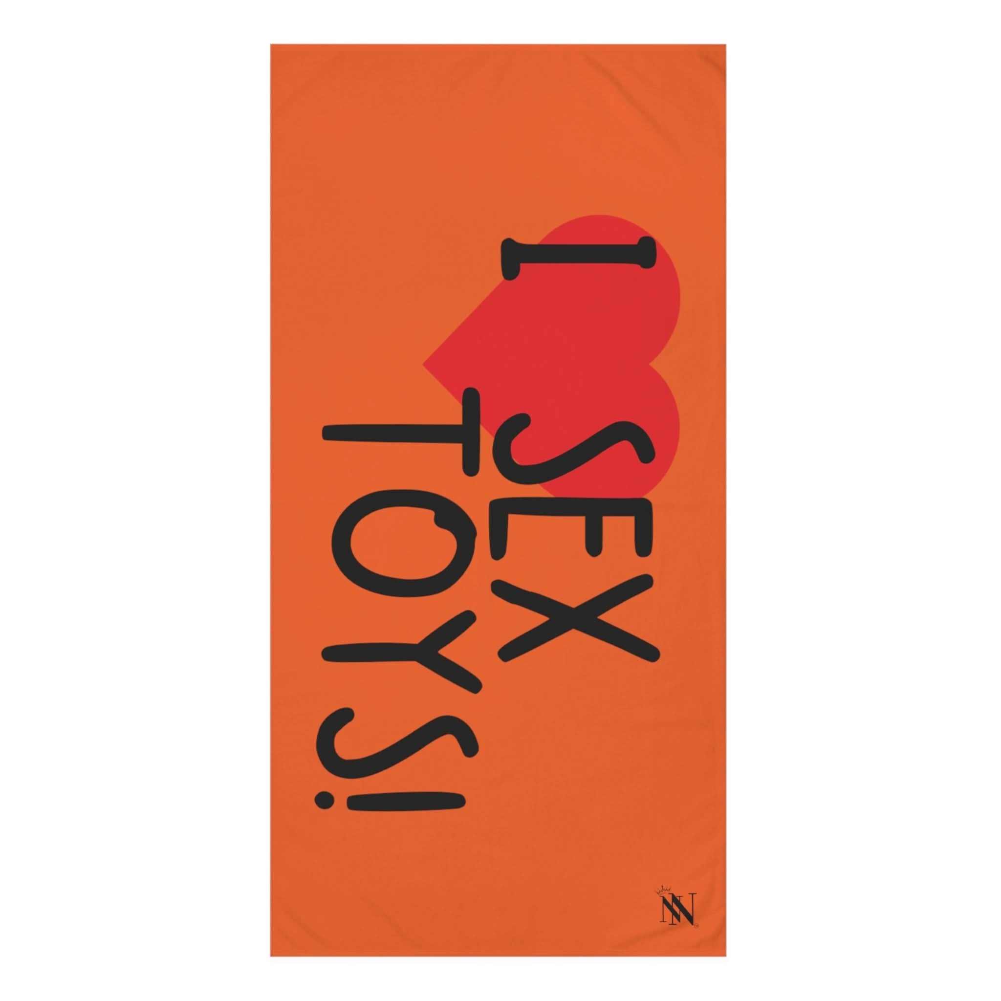 I Love Sex Toys! Orange | Mix & Match XL Fun-Flirty Lovers’ Towels