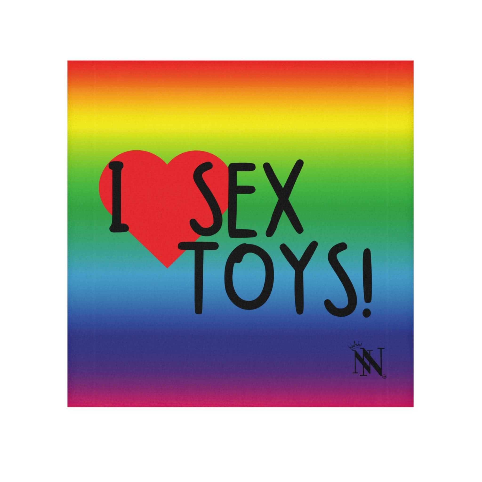 I Love Sex Toys Rainbow | Mix & Match Lils’ Fun-Flirty Lovers’ Towels