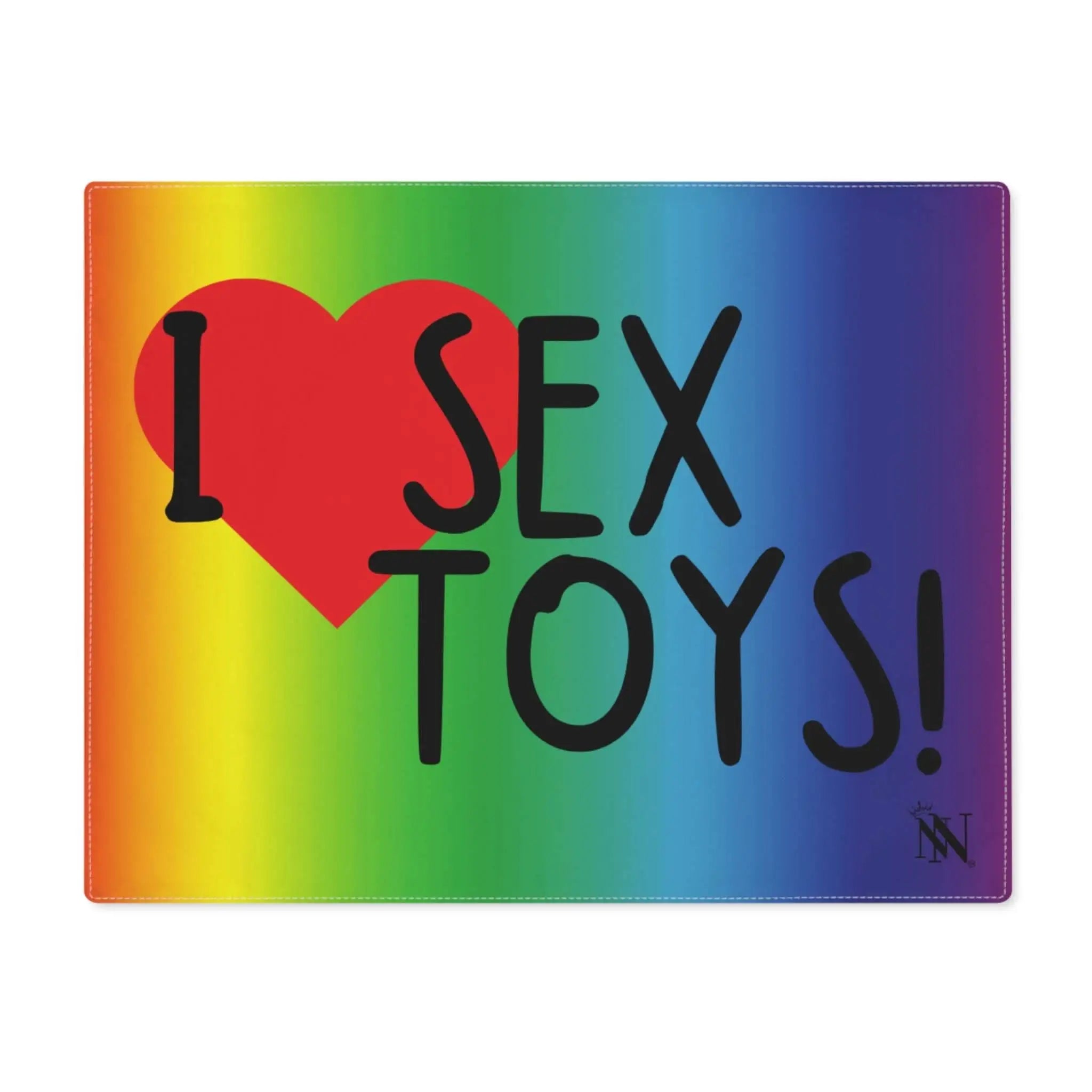 I Love Sex Toys! Rainbow | Mix & Match Playful Fun-Flirty Lovers’ Toy Mats