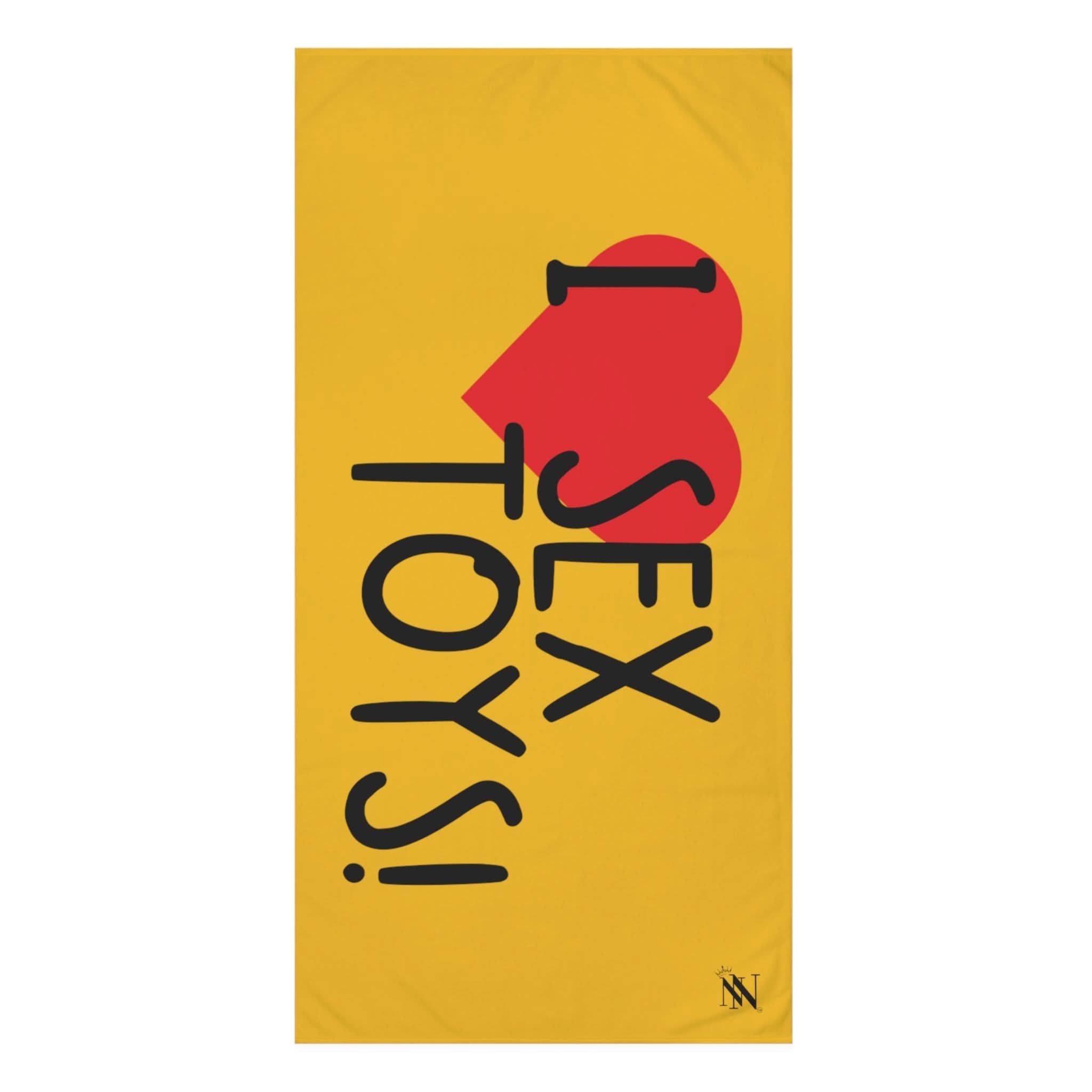 I Love Sex Toys! Yellow | Mix & Match XL Fun-Flirty Lovers’ Towels