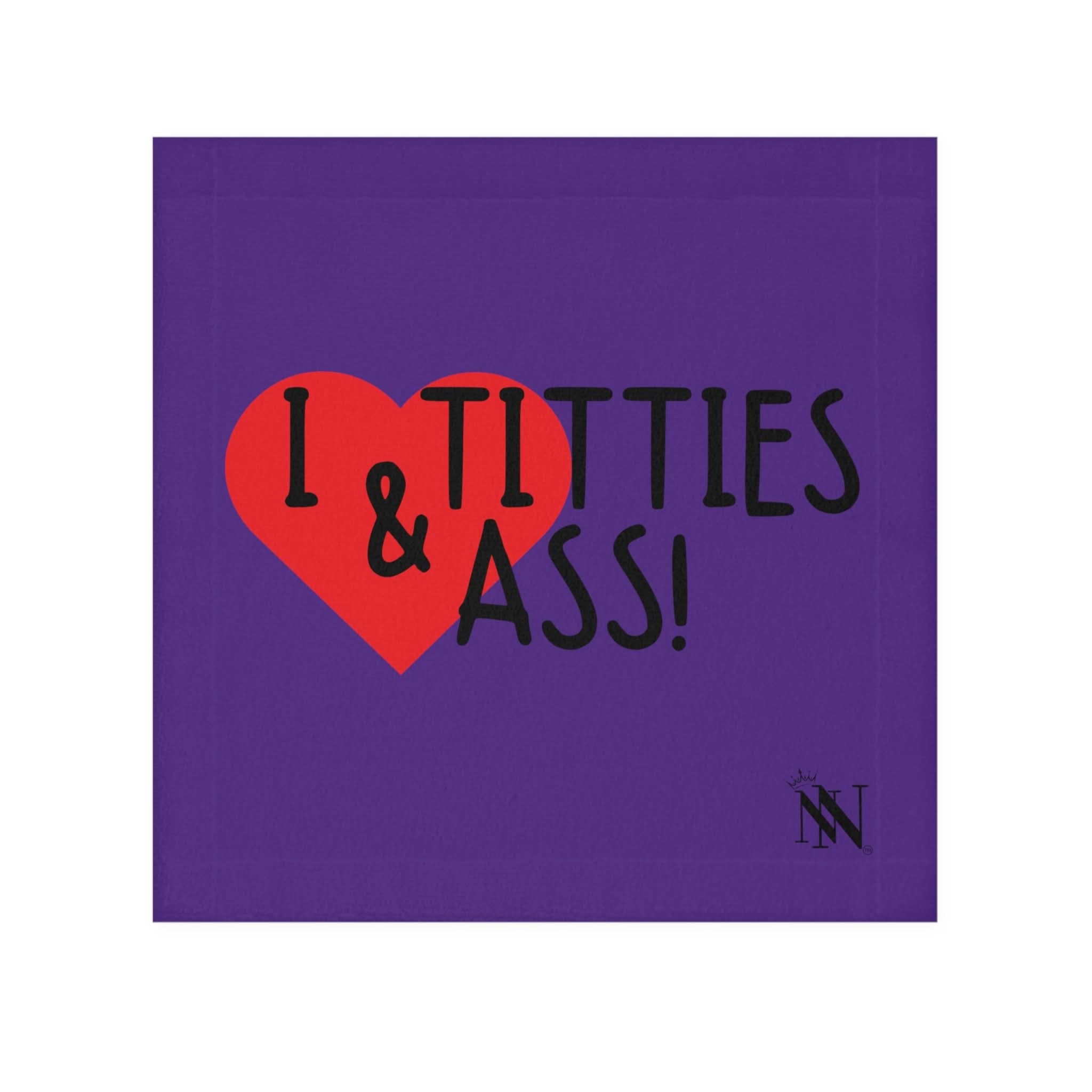 I Love Titties & Ass! Purple | Mix & Match Lils’ Fun-Flirty Lovers’ Towels