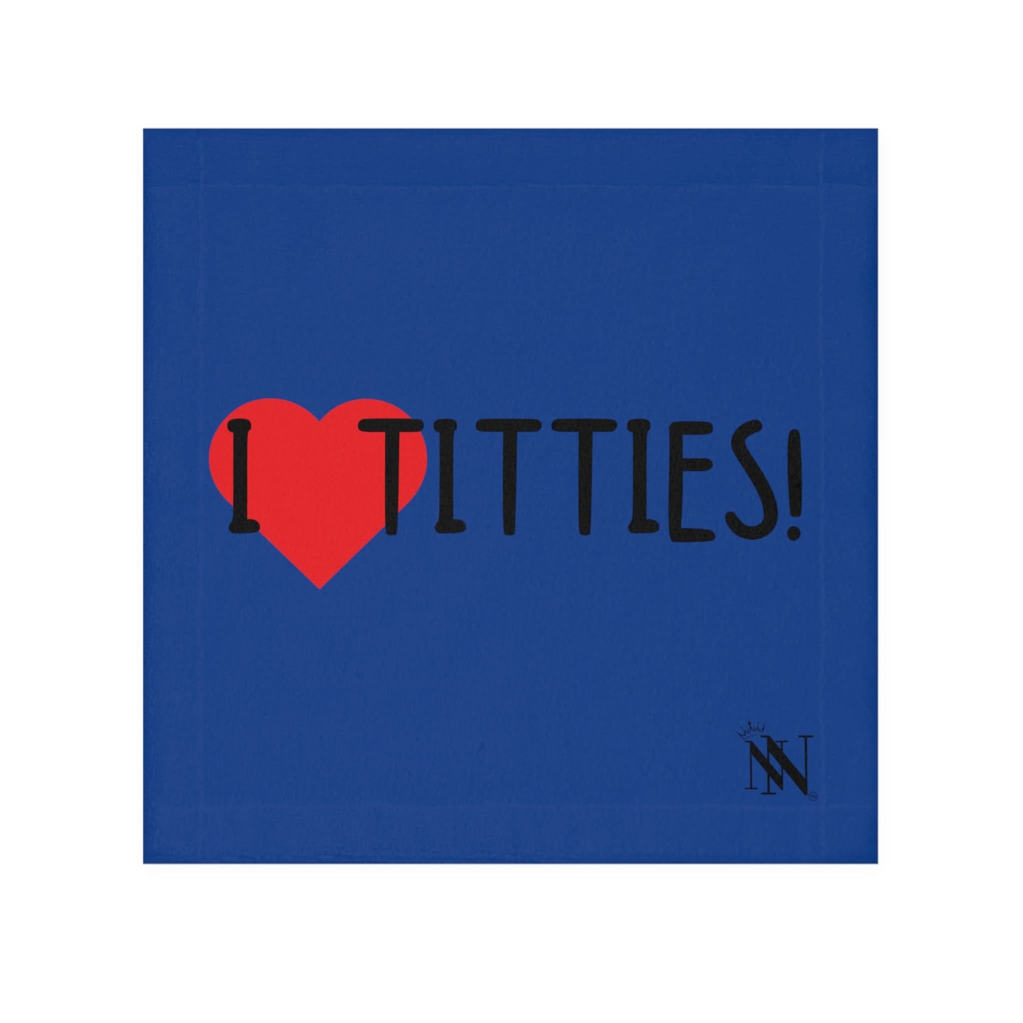 I Love Titties! Blue | Mix & Match Fun-Flirty Lovers’ Towels