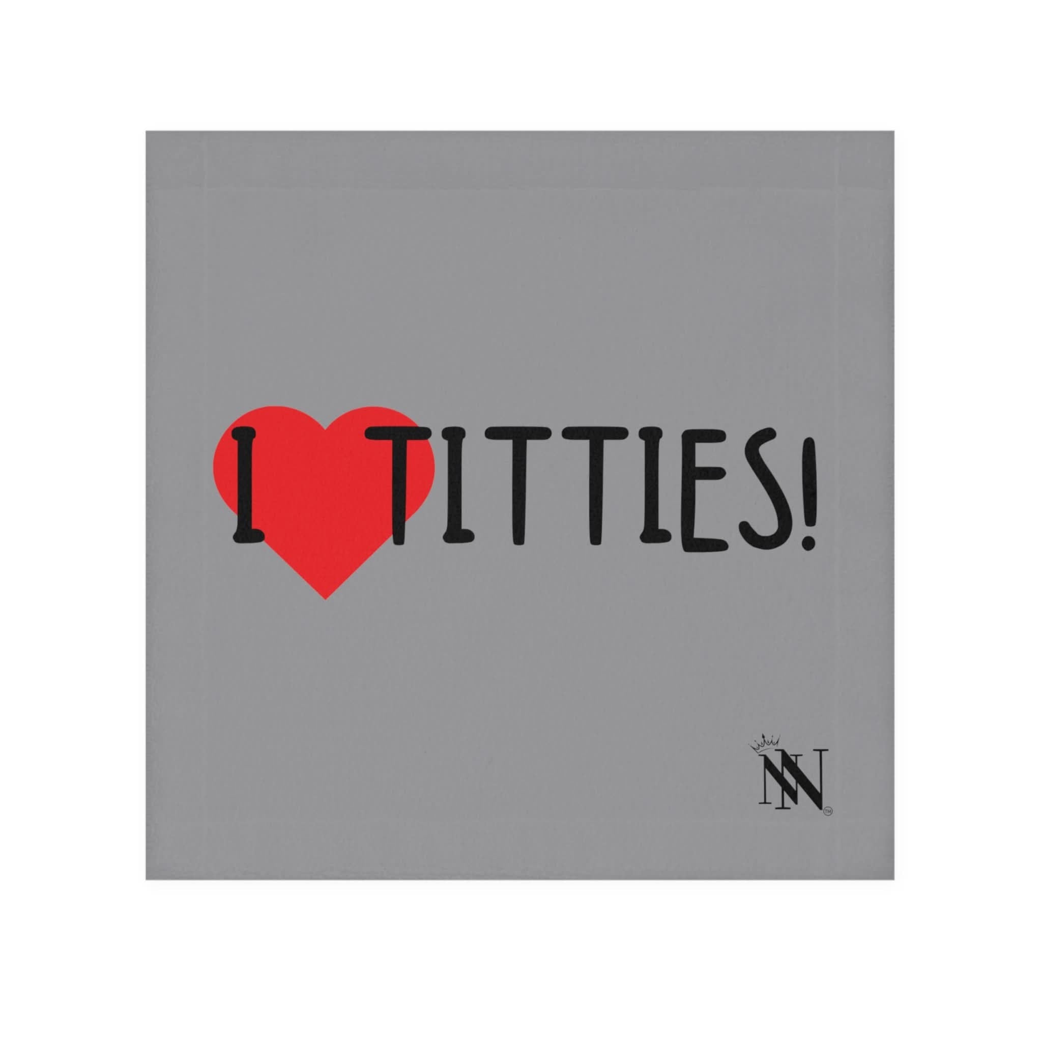 I Love Titties! Grey | Mix & Match Fun-Flirty Lovers’ Towels