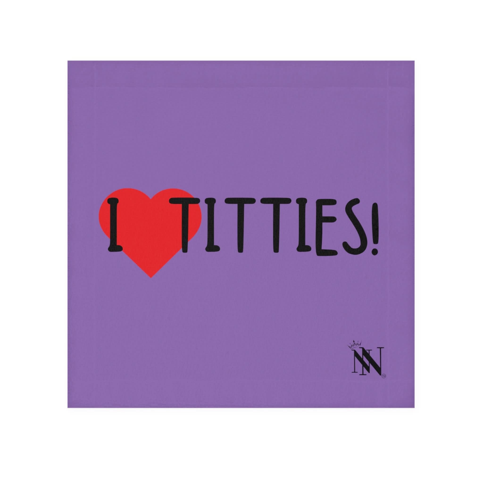 I Love Titties! Lavendar | Mix & Match Fun-Flirty Lovers’ Towels