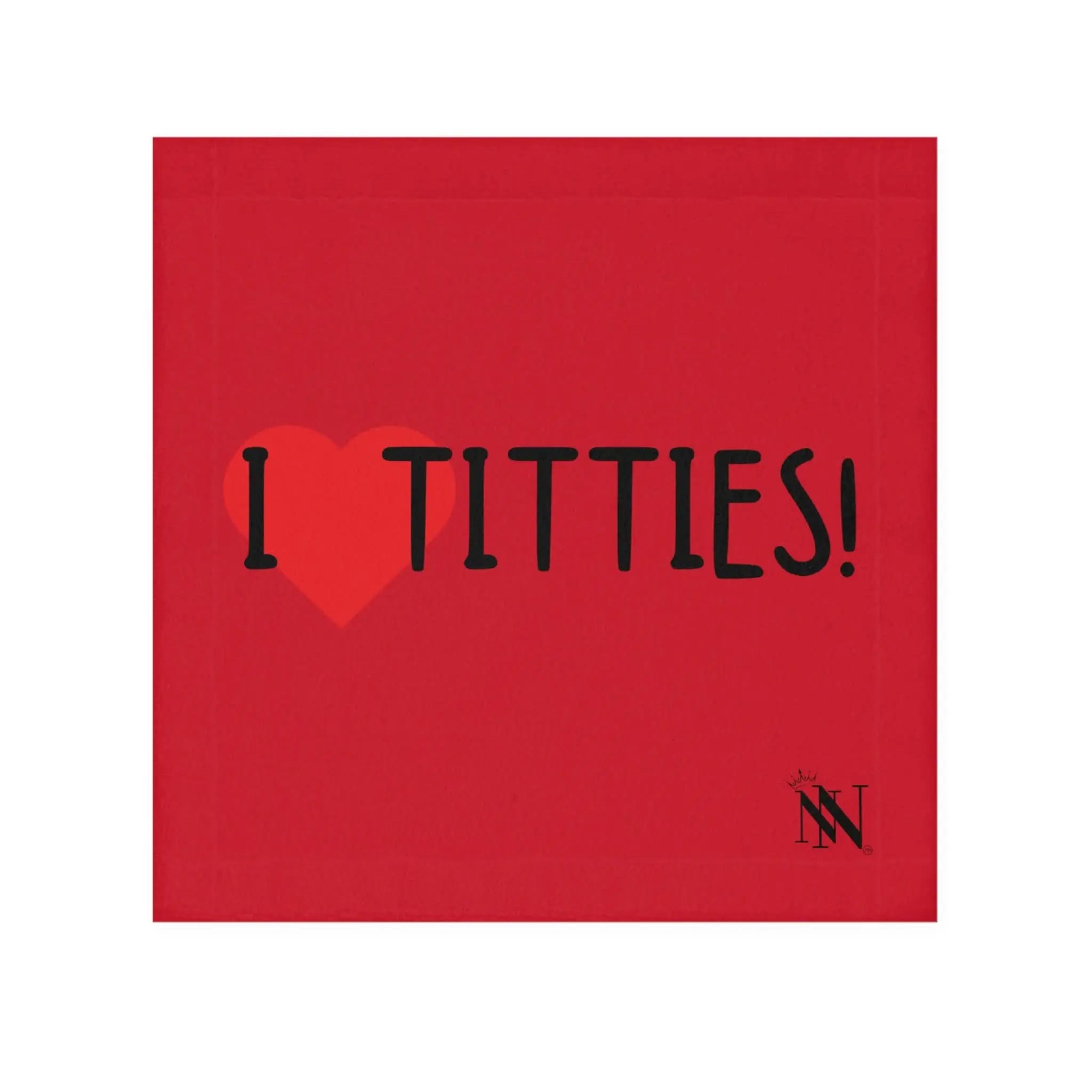 I Love Titties! Red | Mix & Match Fun-Flirty Lovers’ Towels