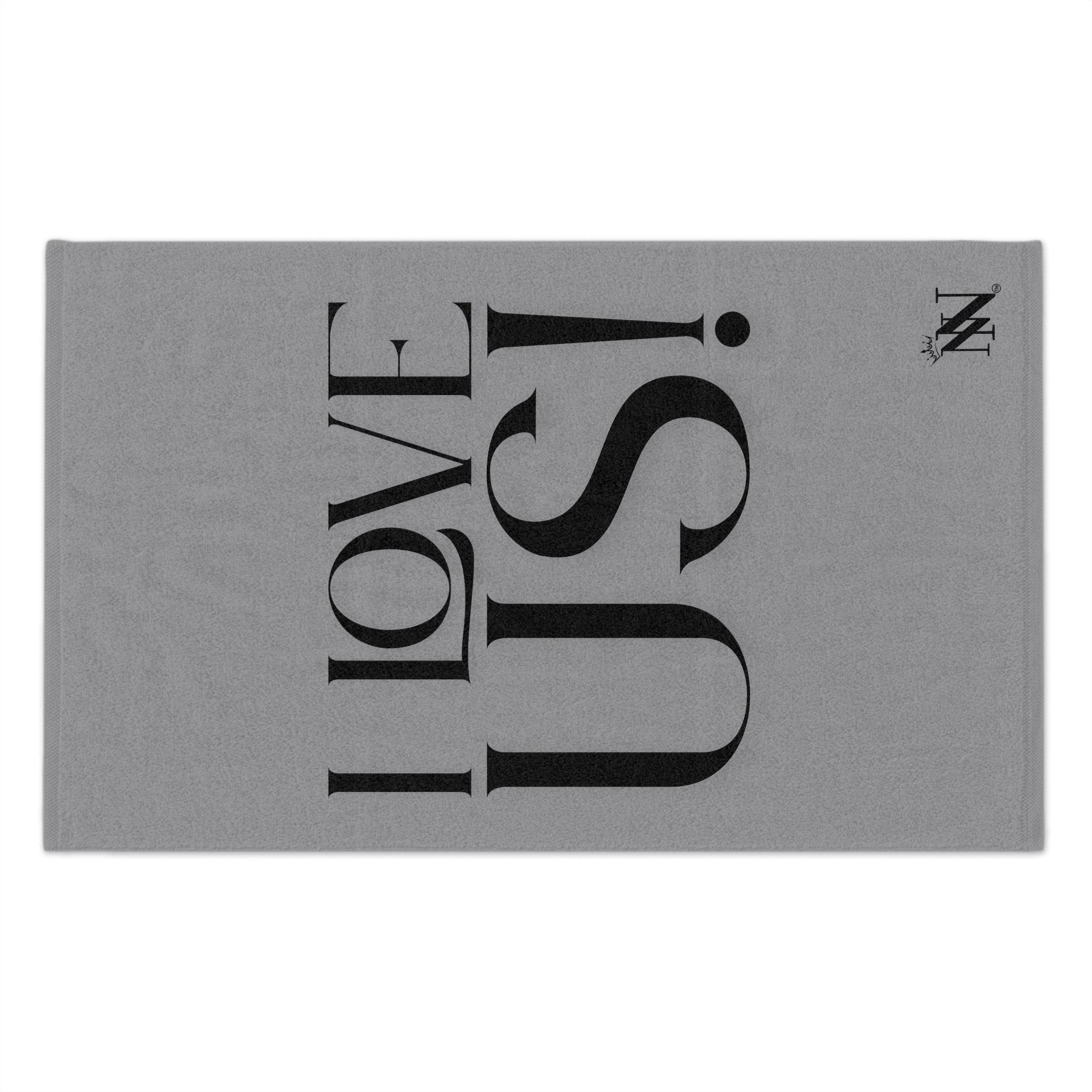 I Love Us! Grey Mix & Match Soft Sex Towels | Naughty Lovers’ Gifts