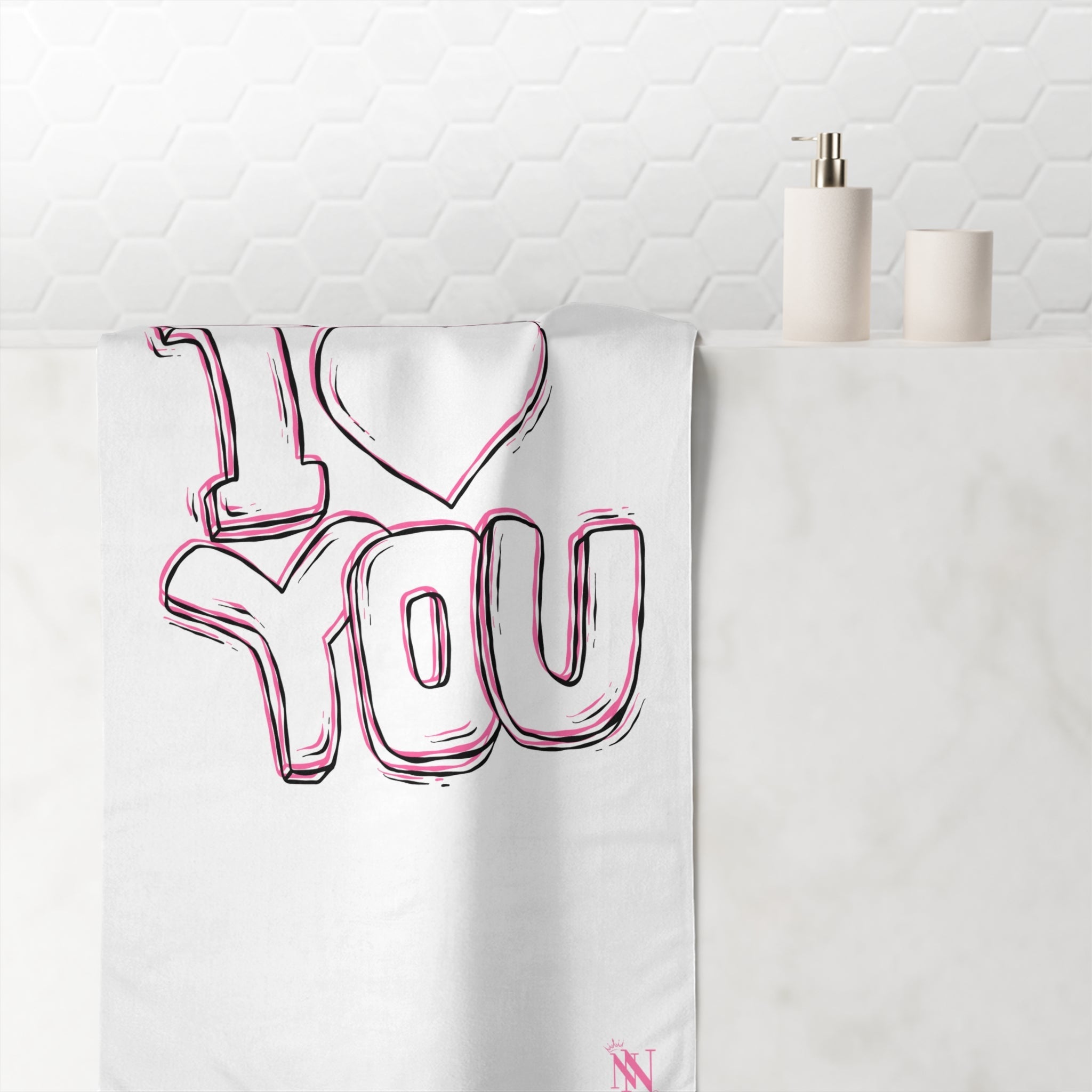 I Love You Bubble | Mix & Match XL Fun-Flirty Lovers’ Towels